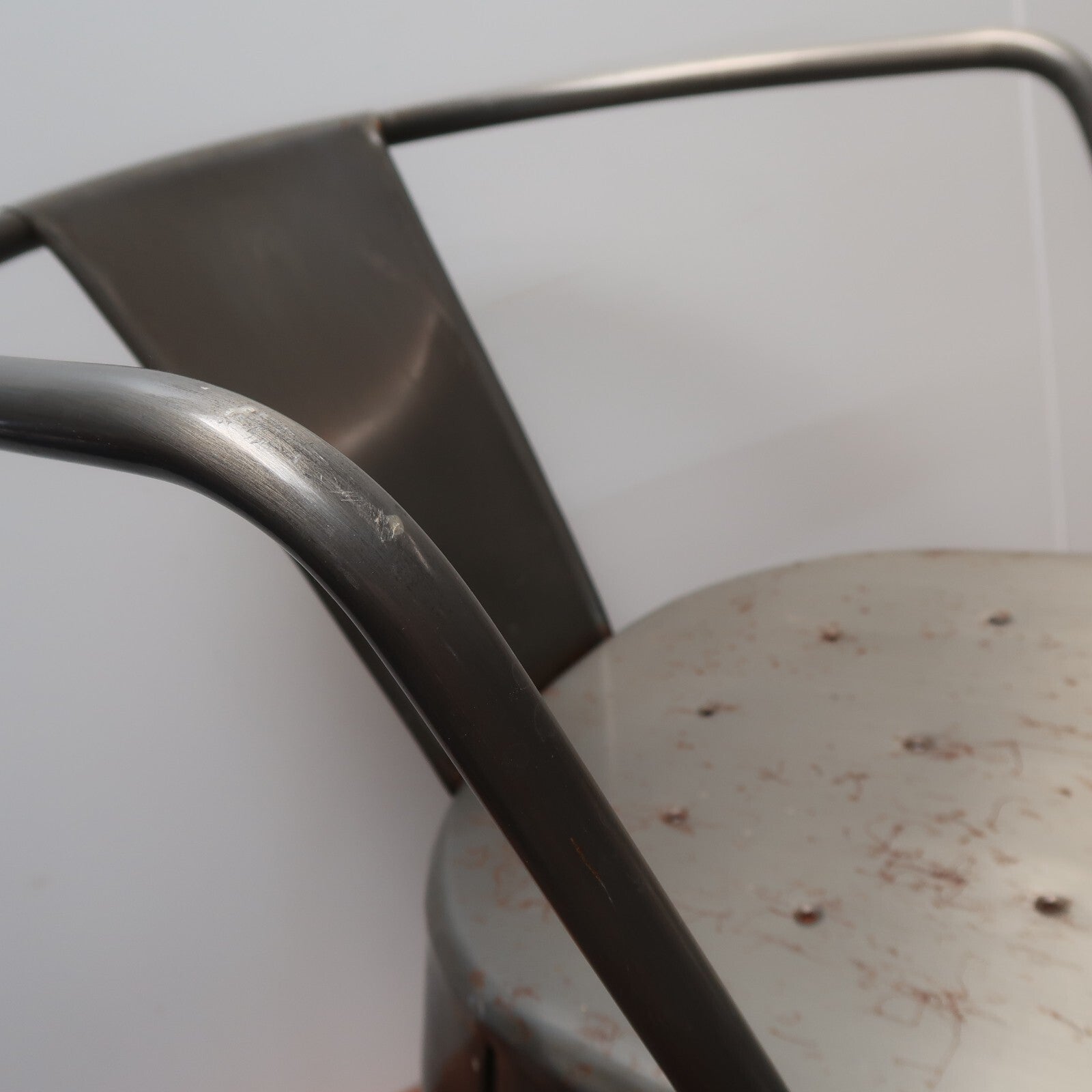 World Market Metal Jackson Tub Chair Polished Metal Patio Chair (A)