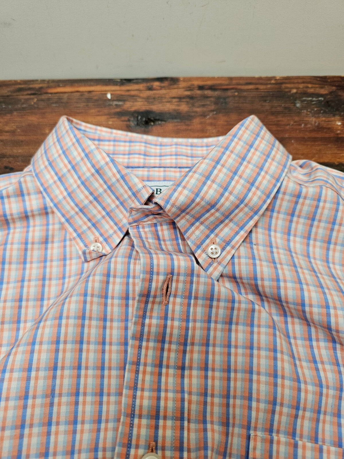 L.L. Bean Oxford Shirt Men's 15 1/2-33 Traditional Fit Plaid Long Sleeve NWT
