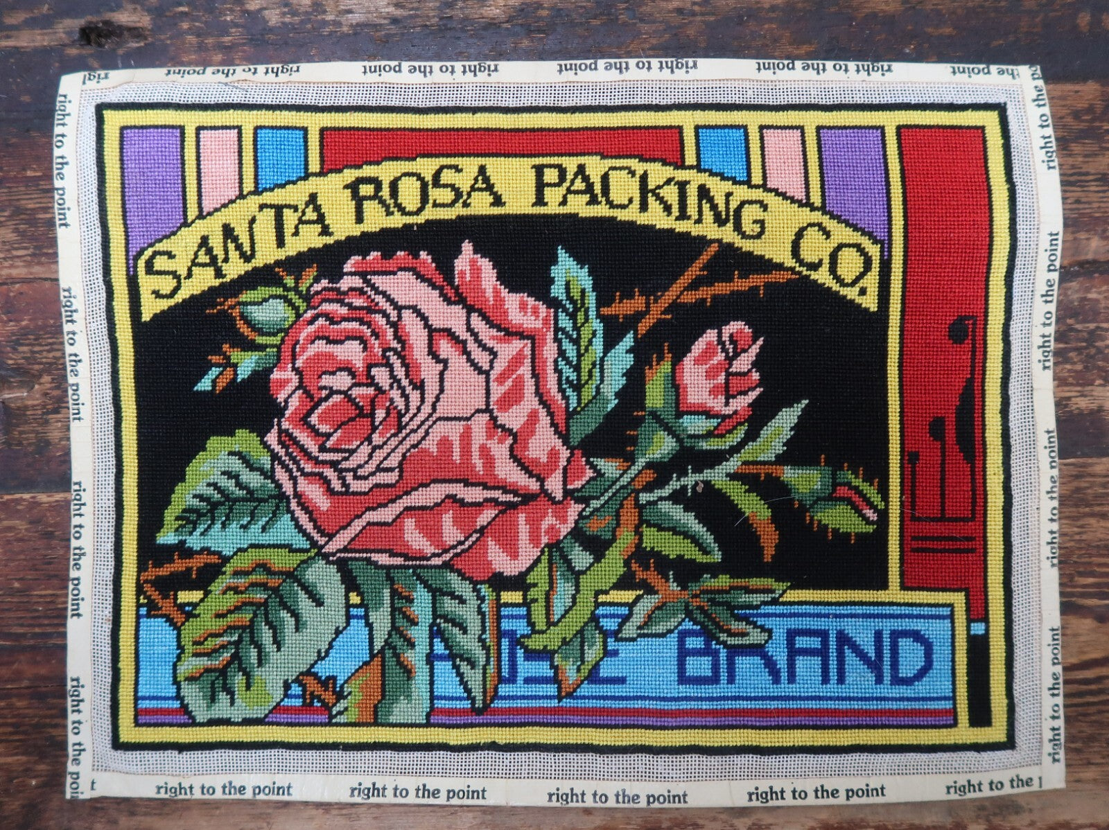 Rose Brand Santa Rosa Packing Co. Needlepoint Label Company Ads 14.5" x 11"