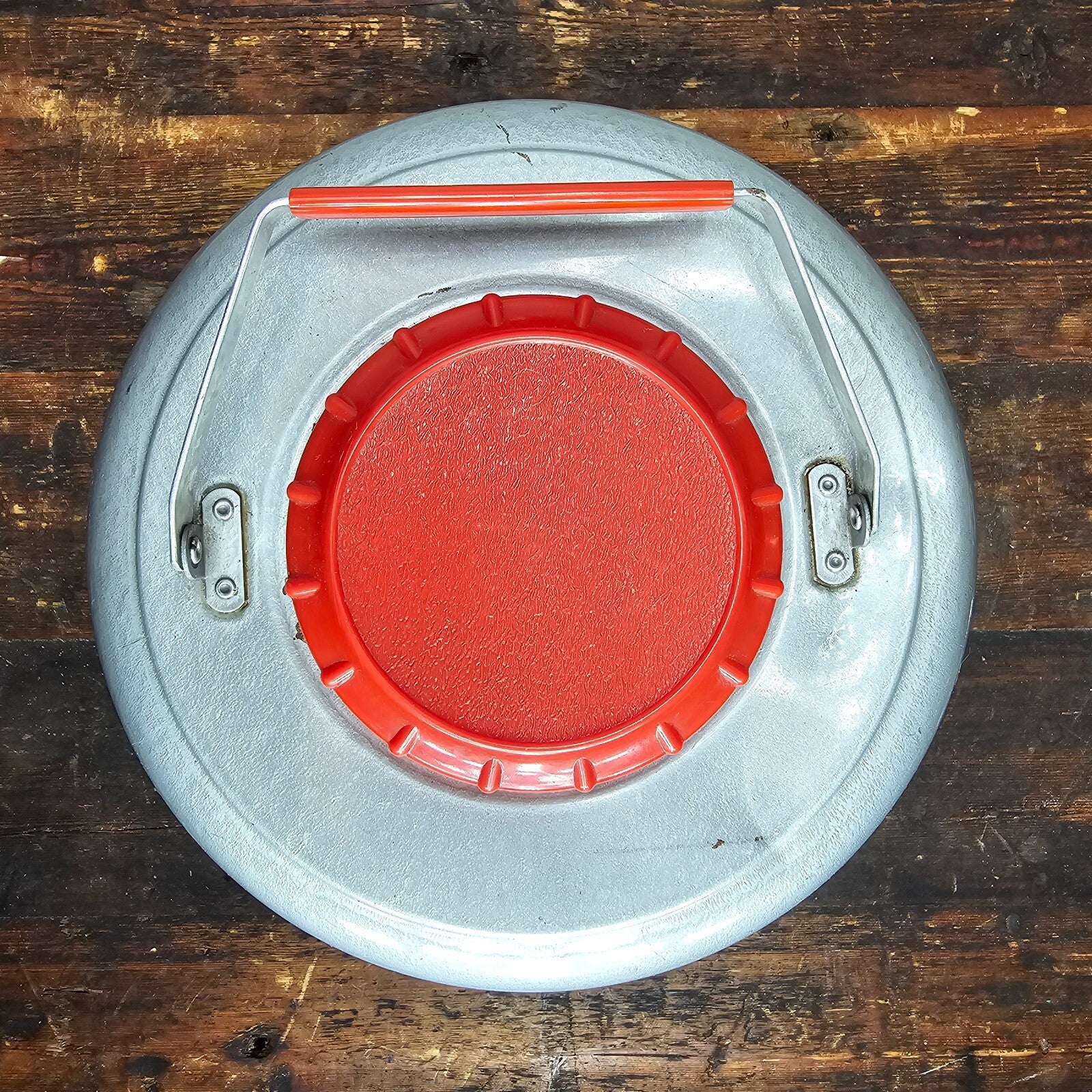 Vintage  1950s THERMASTER BOTTLE Featherweight Metal Cooler-2 Aluminum Cups USA