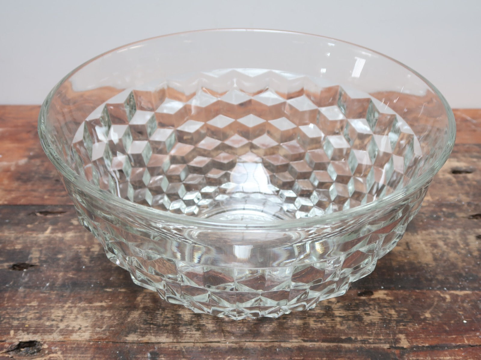Vintage Indiana Glass Colony Whitehall Clear Snack Plates & Punch Bowl