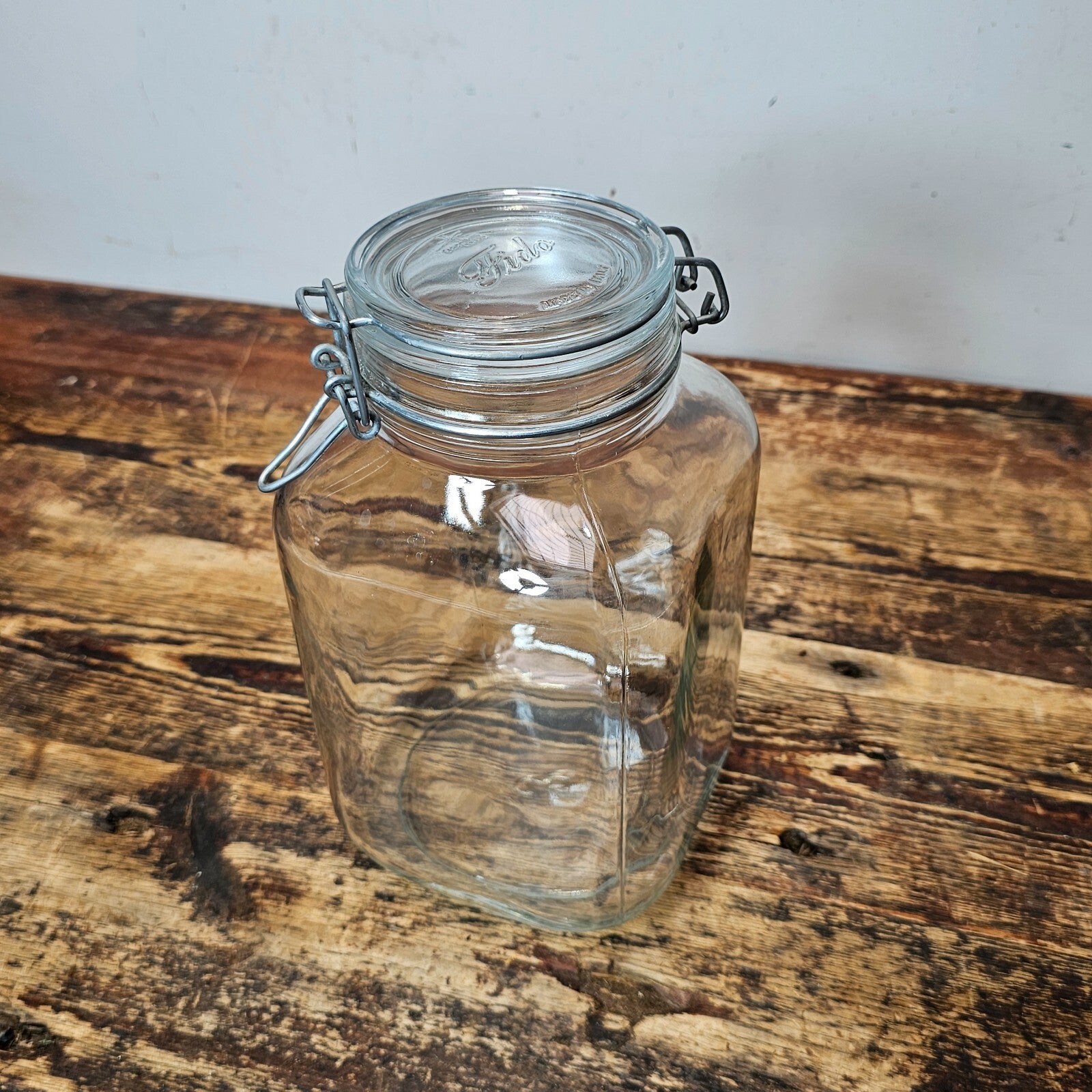 Bormioli Rocco Fido Glass 3 Liter Square Canning Jar from ITALY (No Gasket)
