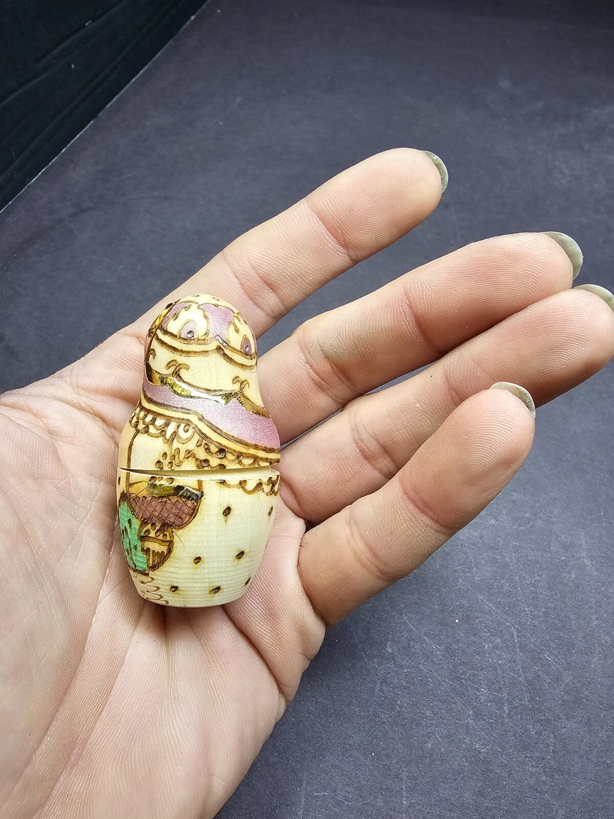 5 pcs Russian Matryoshka Nesting Dolls Signed