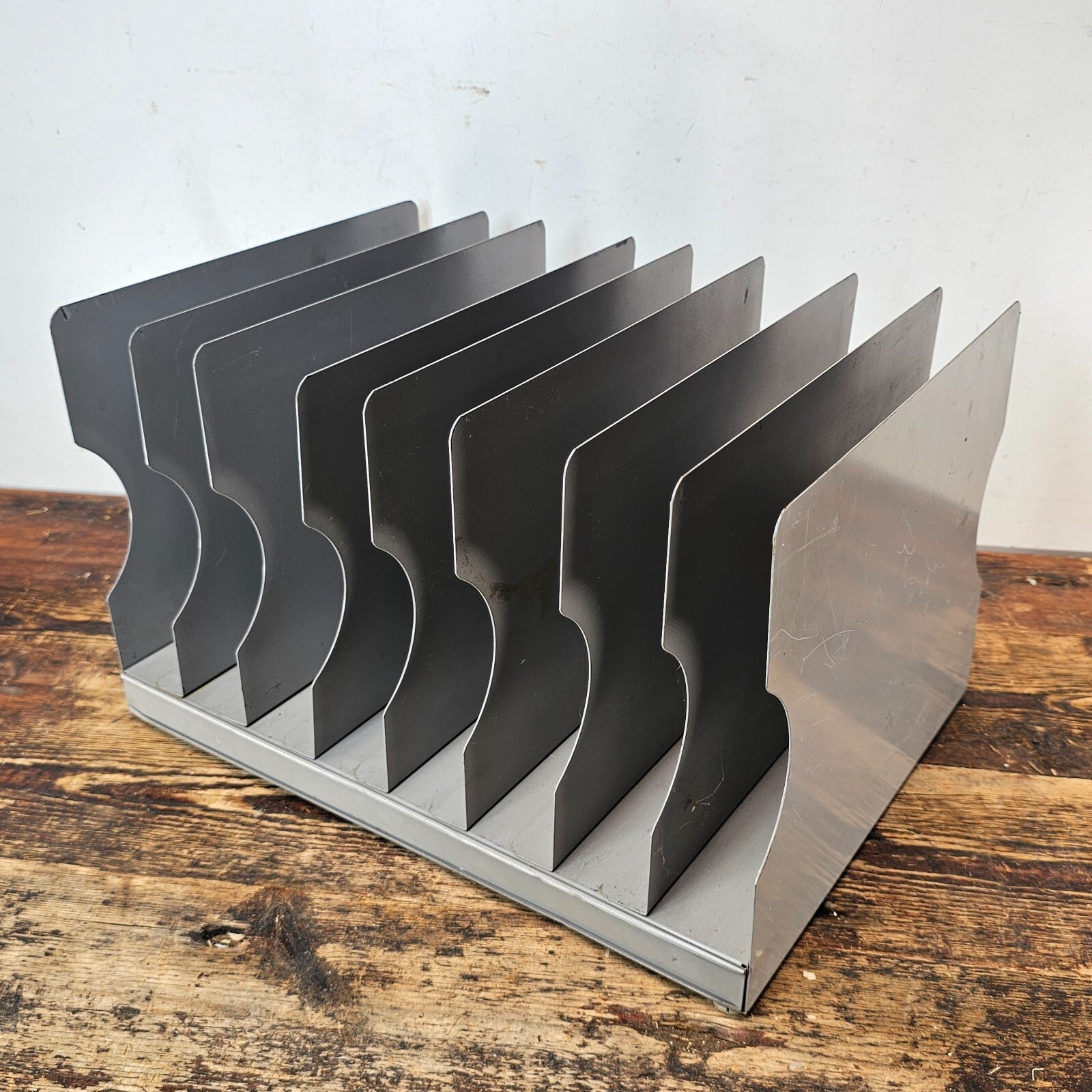 Vintage LIT-NING 8 Compartment Desktop File Organizer