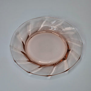 Heisey 5 7/8" Twist Pink Flamingo Glass Bread & Butter Plate