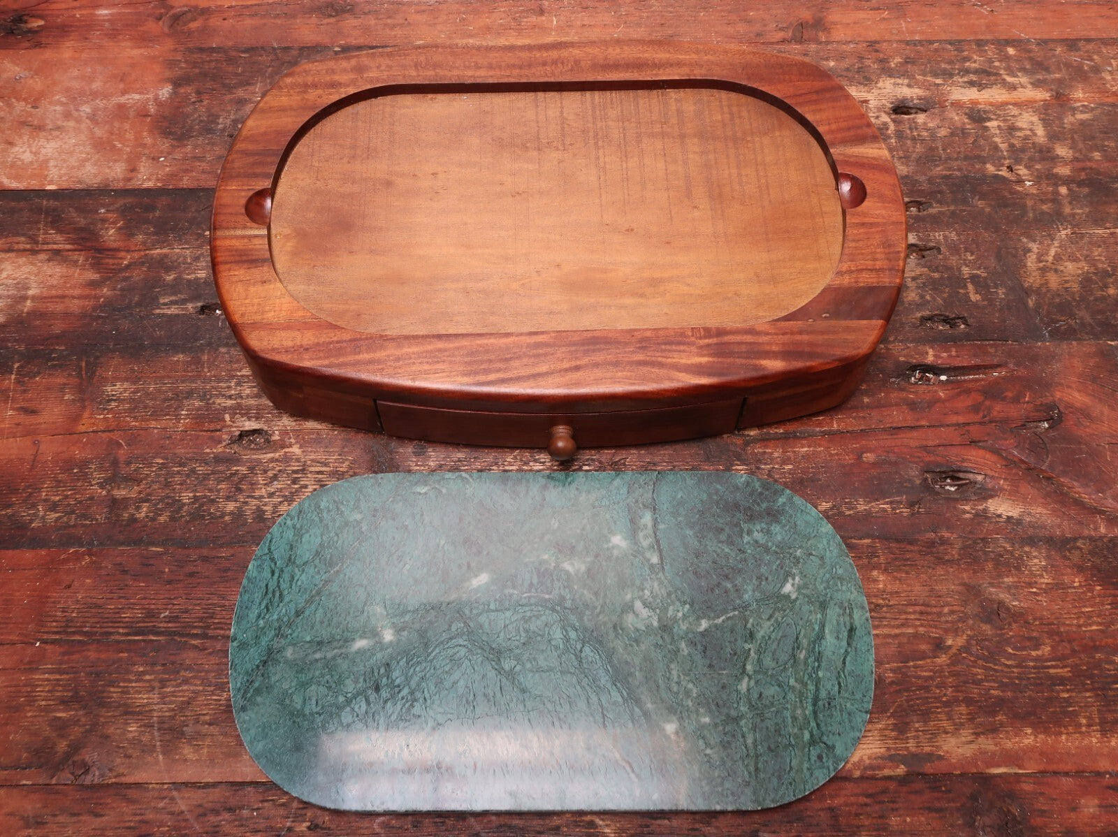 Vintage HAMPTON HOUSE Marble Cheese Board (Board Only No Cutlery Set)