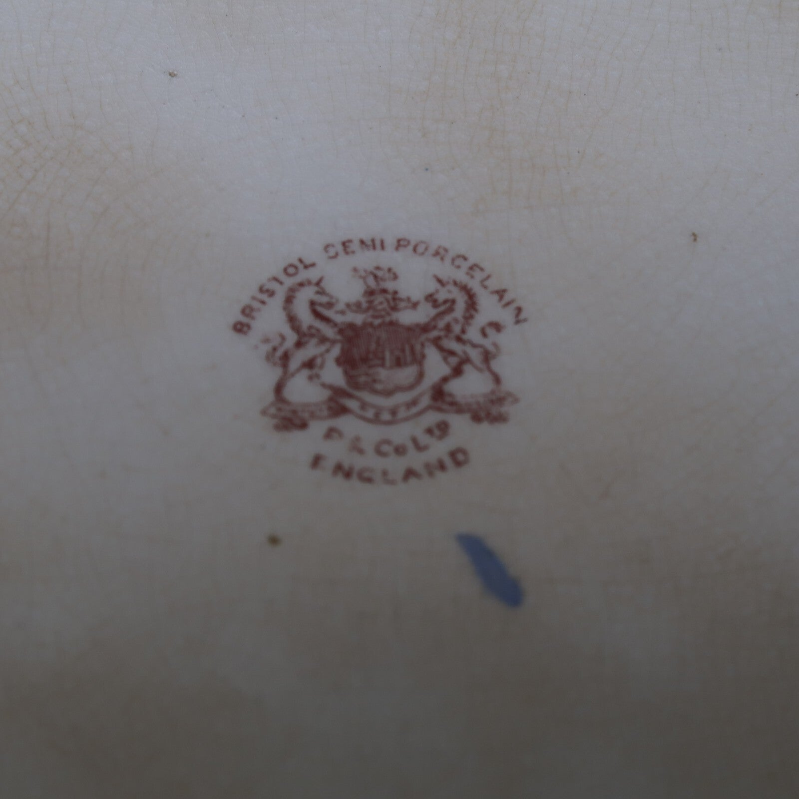 Antique Bristol Semi Porcelain England Serving Platter P&Co Ltd Rose 18" x 14.5"