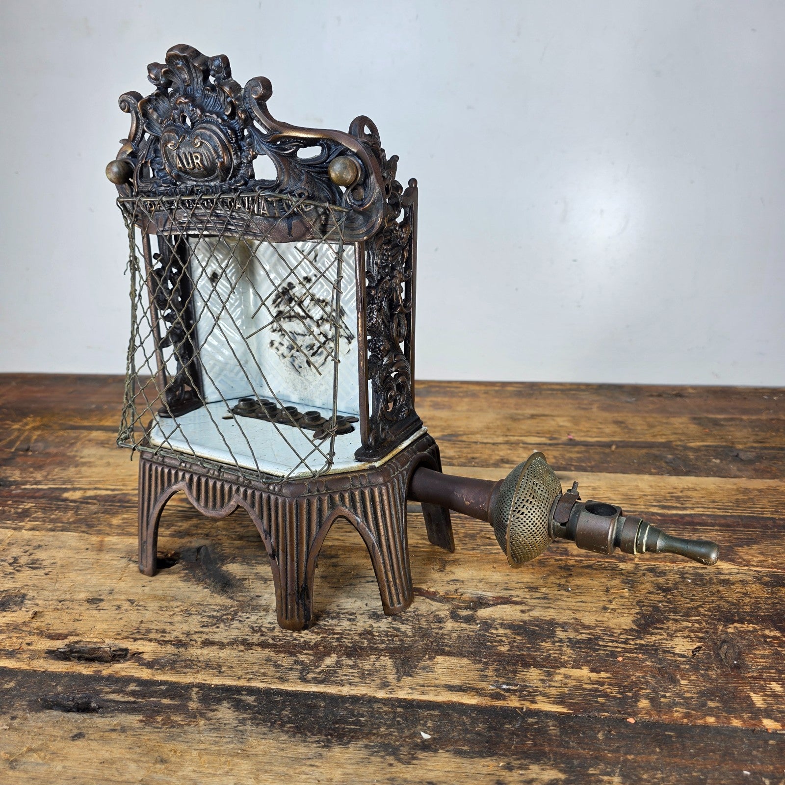 Antique Welsbach "Kern Radiator" Ornate Cast Iron Gas Heater (c.1895–1915)