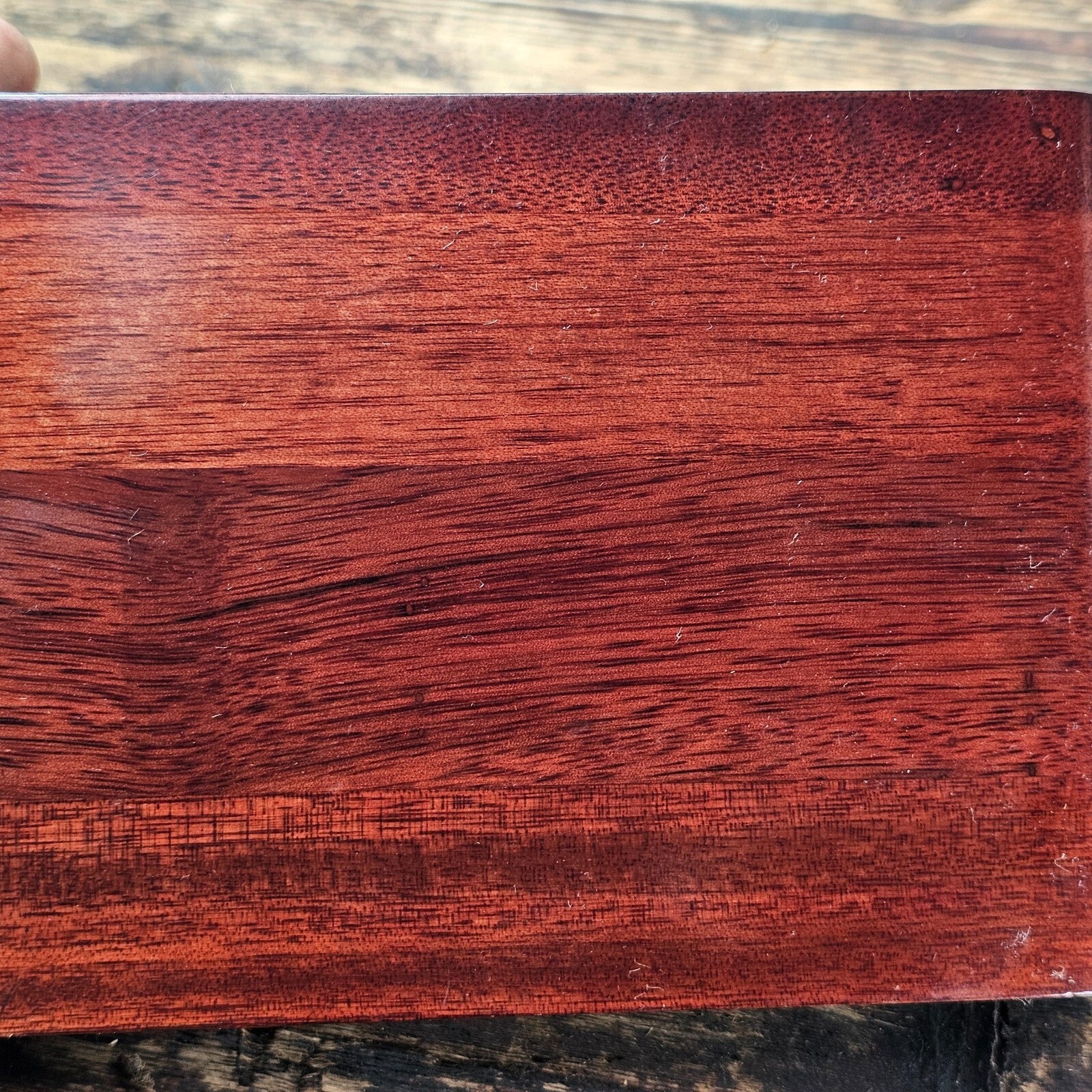Small Rosewood Scroll Stand 7.25"L x 5"W x 1.5"H
