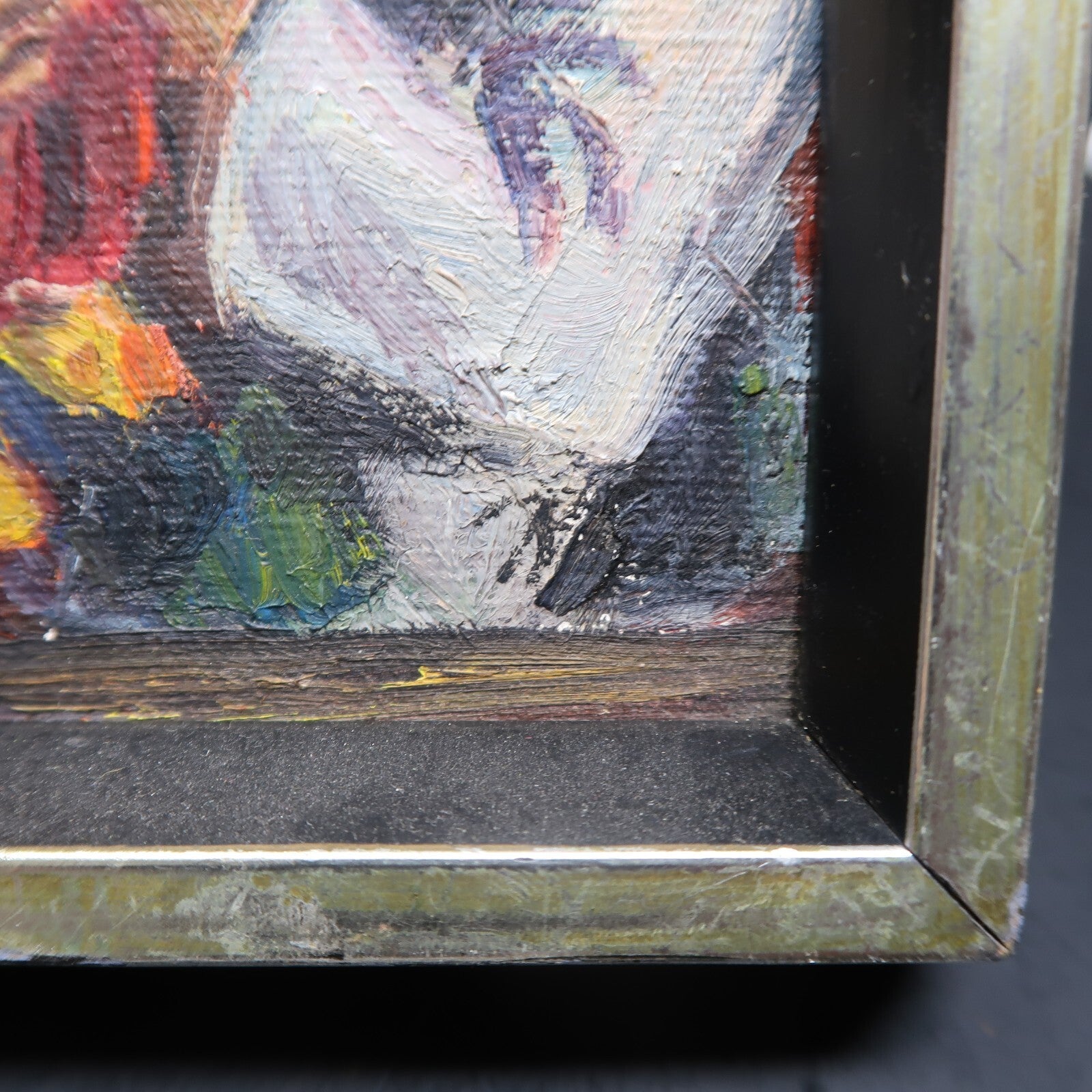 Original Oil Painting " Chinese New Year " (新春) Signed By Artist 5" x 7"