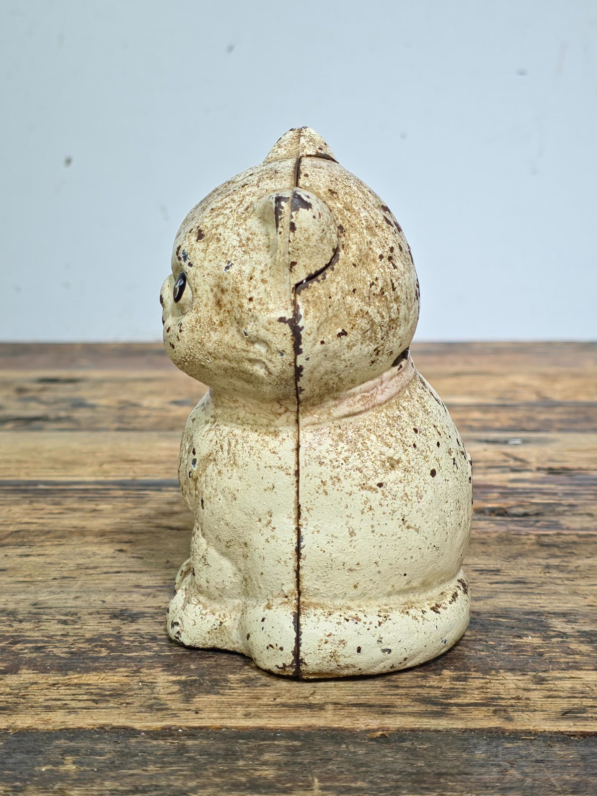 Hubley Cast Iron Cat Coin Bank #820 c.1920s–30s Original Vintage USA