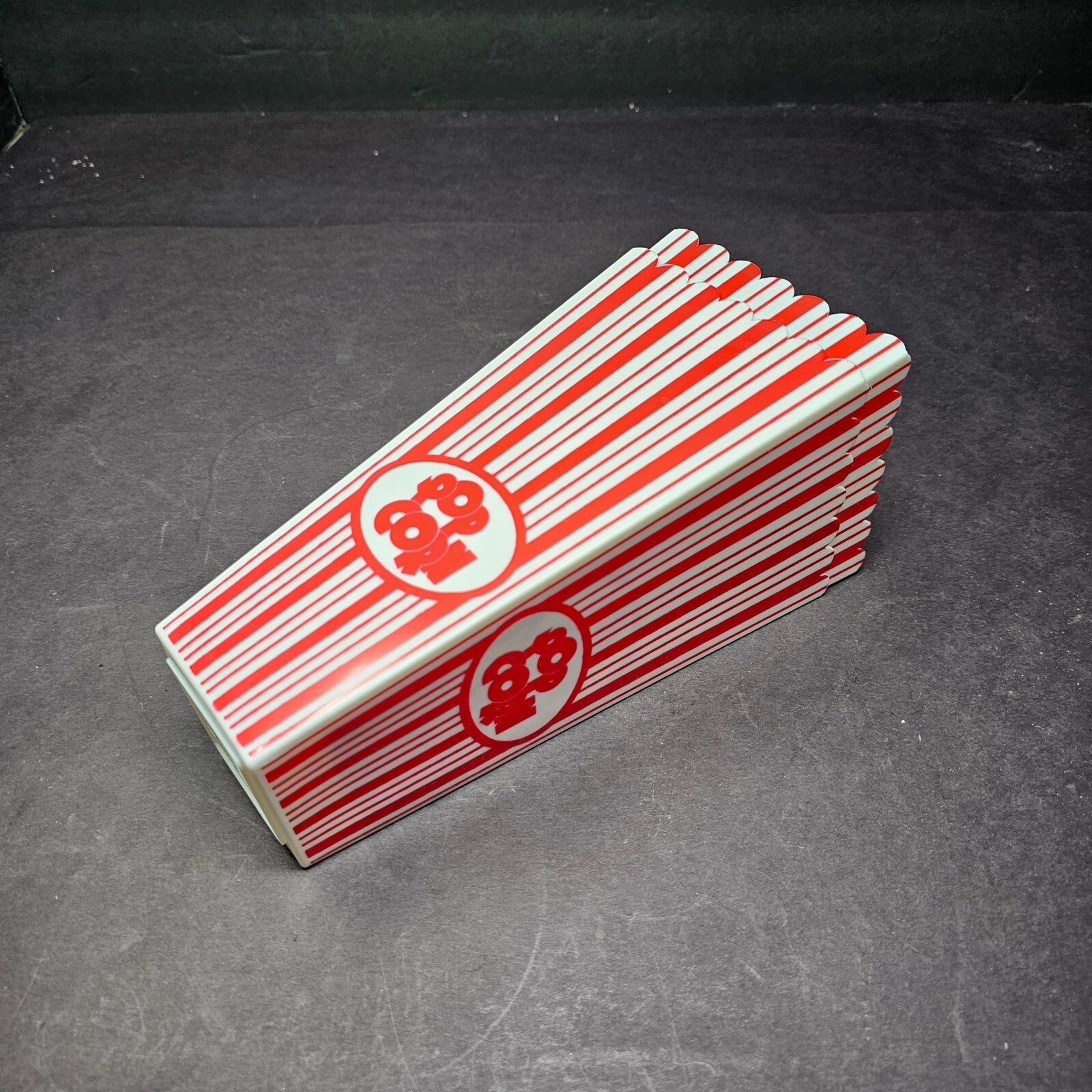 Set of 2 Plastic Novelty Popcorn Boxes Tub Container Movie Party