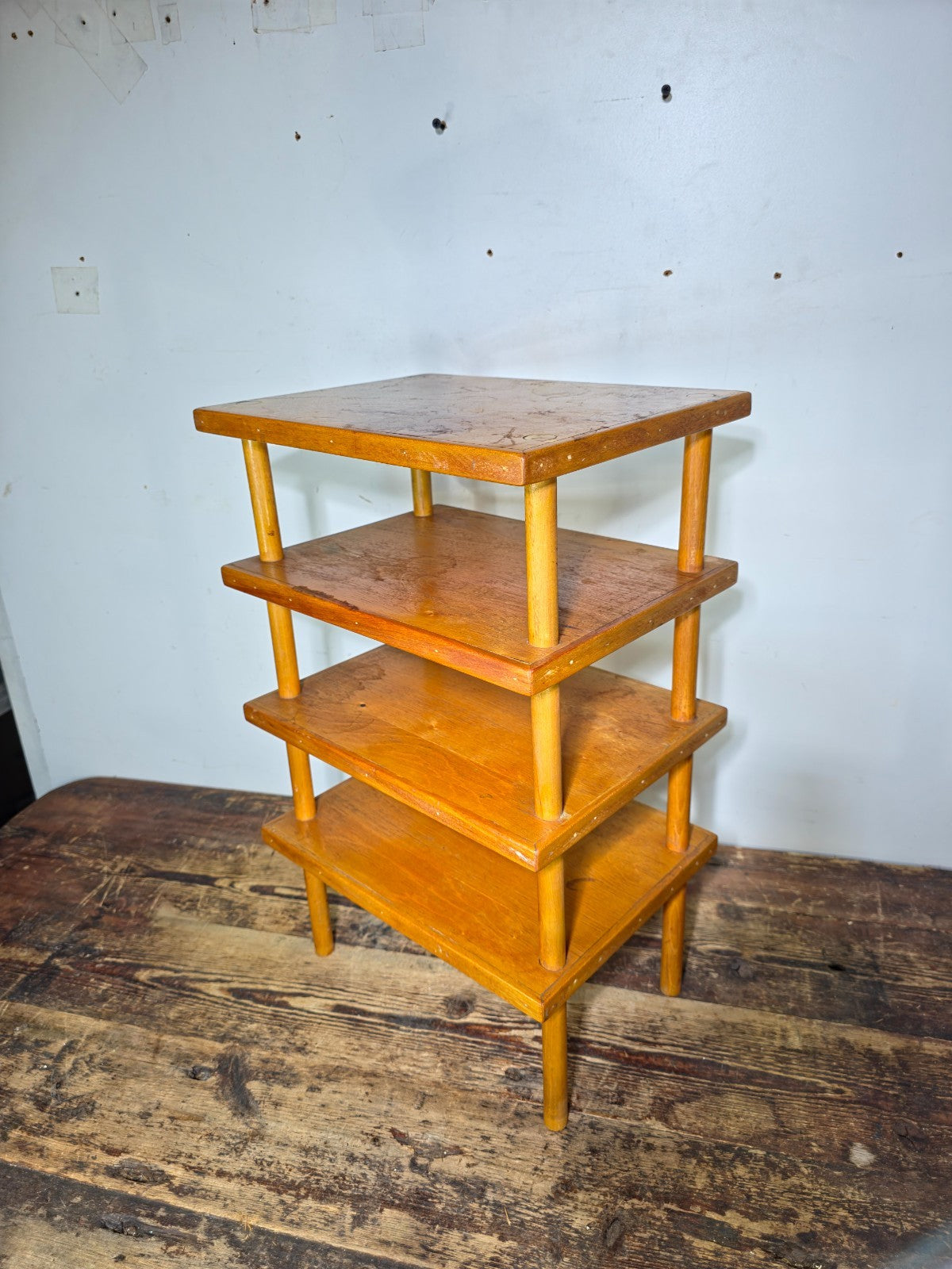 MCM Charming Wooden Toddler Shoe Rack / 4-Tier Utility Shelf
