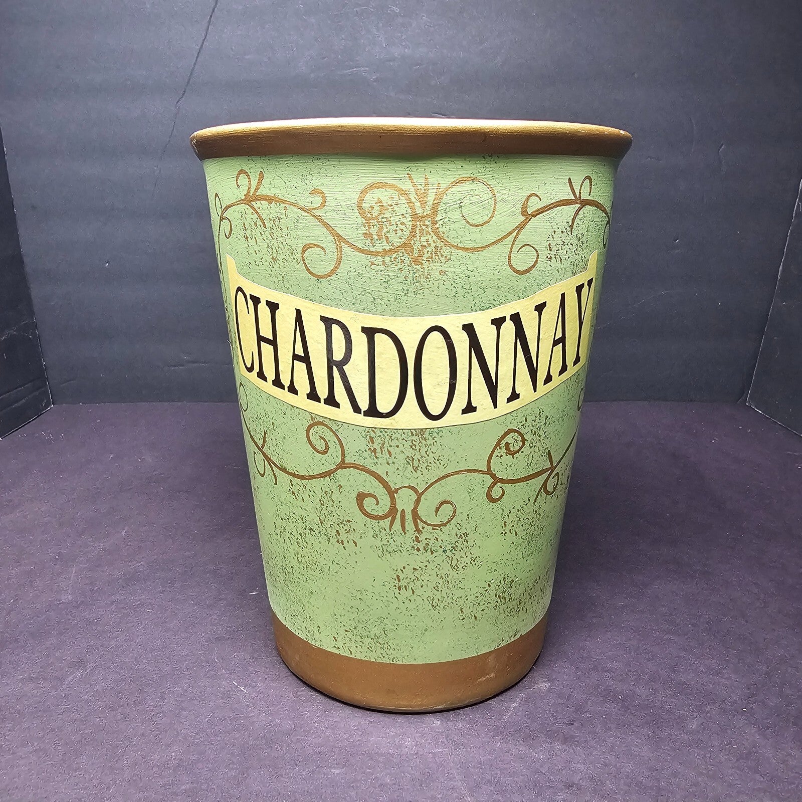 Style Eyes By Baum Brothers Chardonnay Wine Bottle Cooler Utensil Holder
