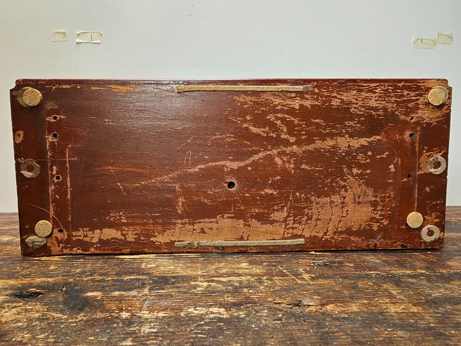 Antique Chinese Red & Gilt Carved Wood Chest Box