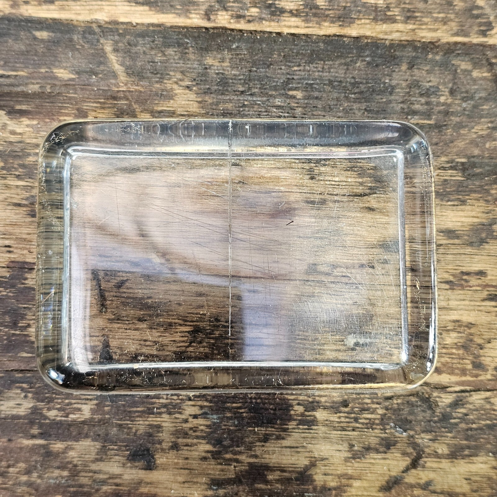 Vintage Glass Paperweight 2.75"W x 4"L x 1"H (13 oz.)