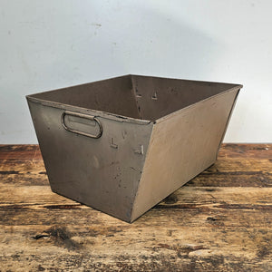 Vintage Industrial Metal Storage Bin by Hunt Manufacturing Co.