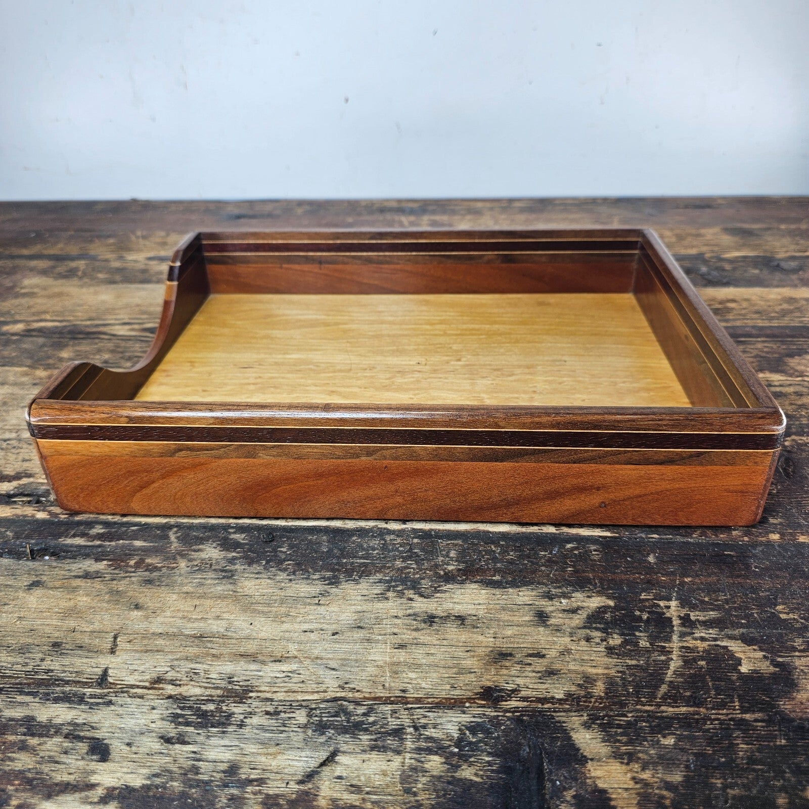Nordic Style Vintage Wooden Document Tray