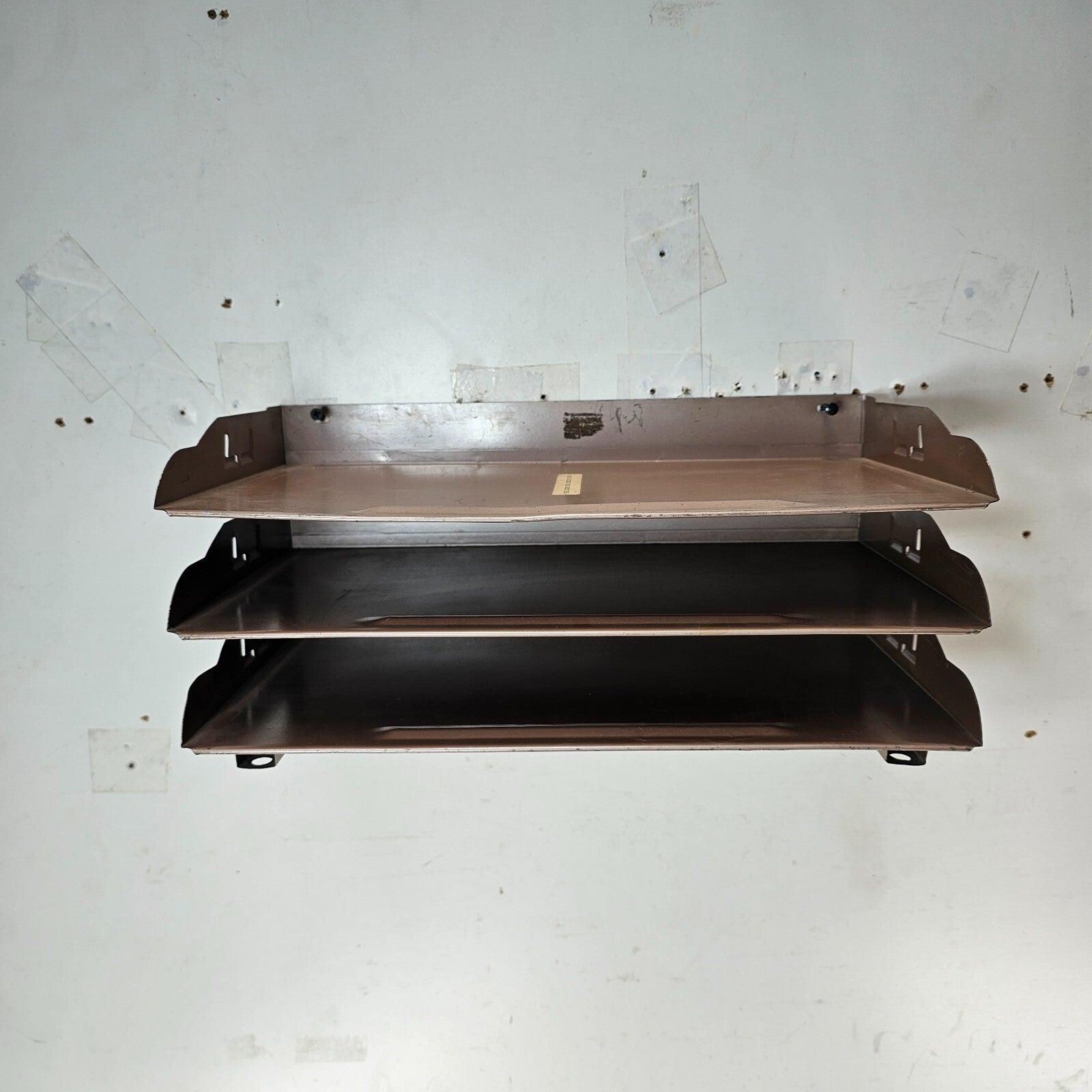 Vintage 3-Tier Wall-Mounted / Desktop Steel File Organizer
