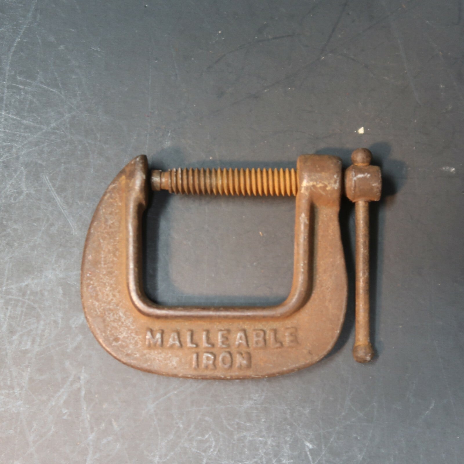 Vintage Small Unbreakable Malleable Iron C Clamp Made in USA