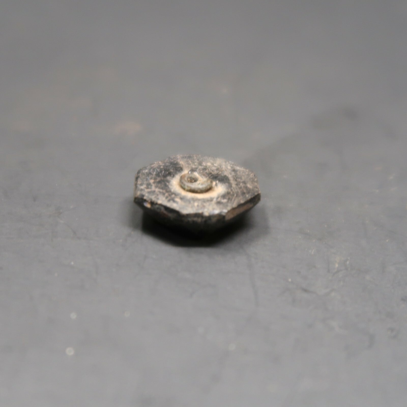 Antique Black Octagon Button