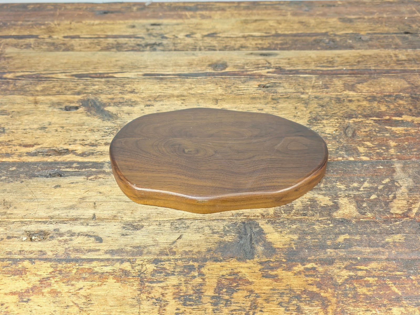 Vintage Wooden Display Stand / Base – Walnut Finish 9.5" x 6.5"