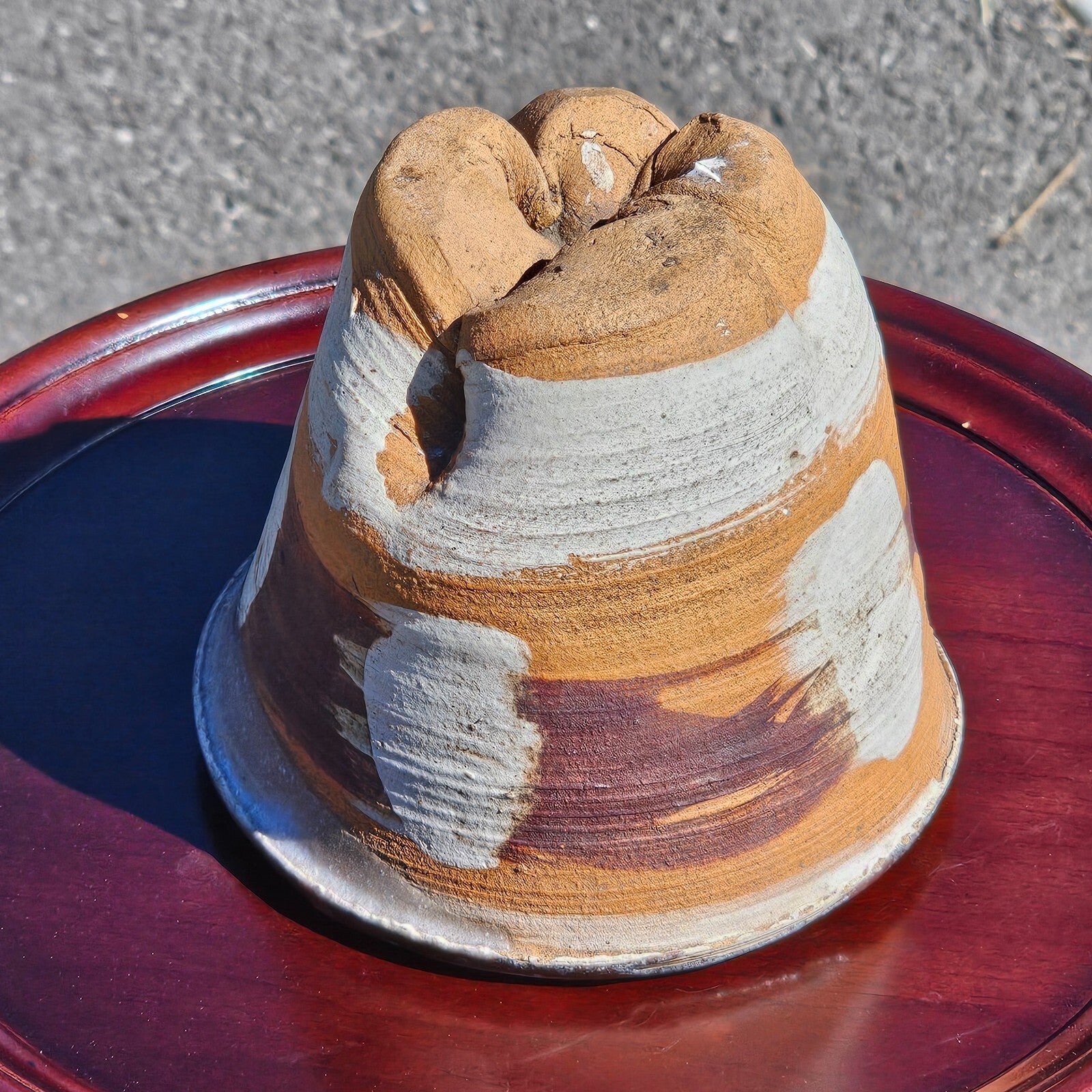 Small Handmade Pottery Planter 5" Dia x 4.5" H