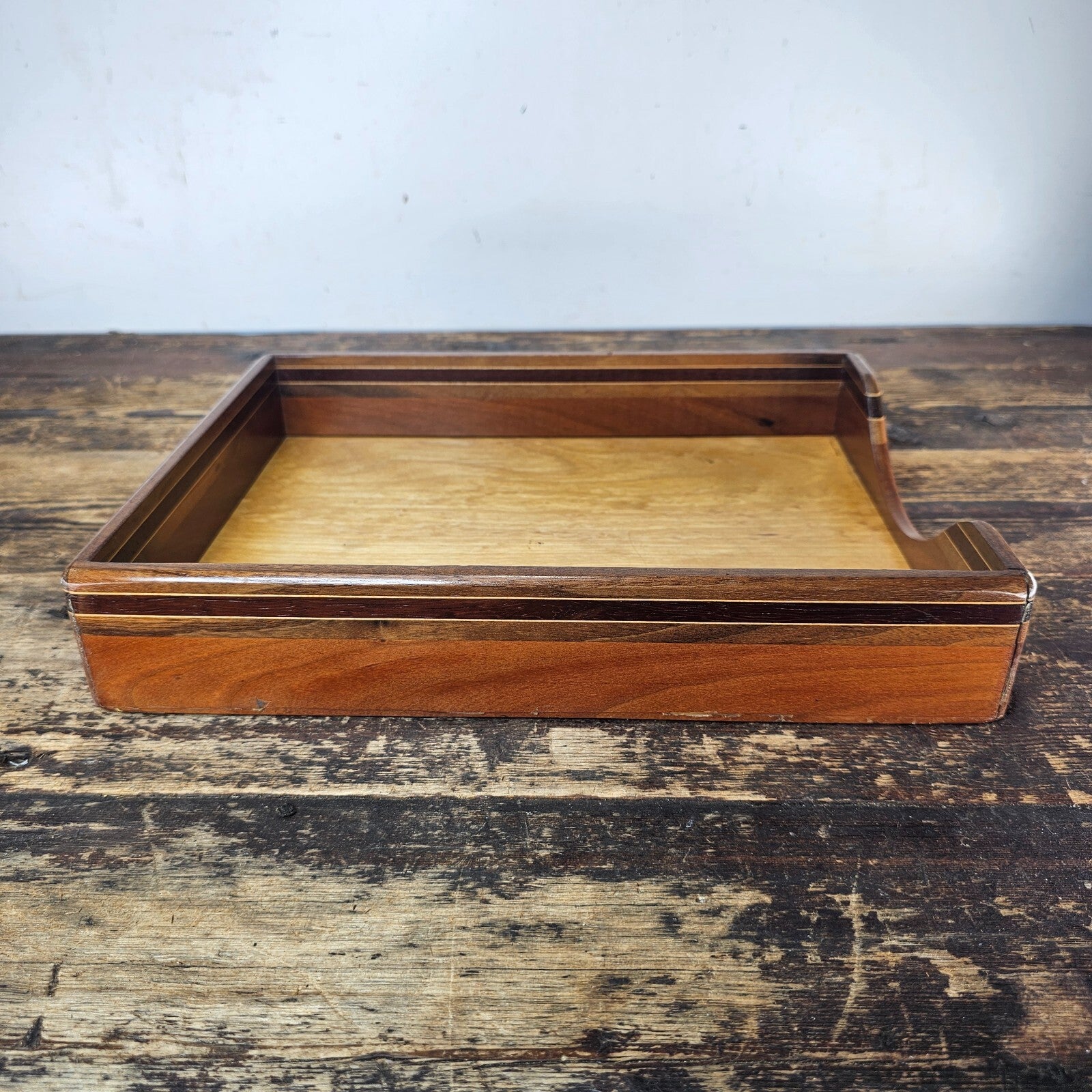 Nordic Style Vintage Wooden Document Tray