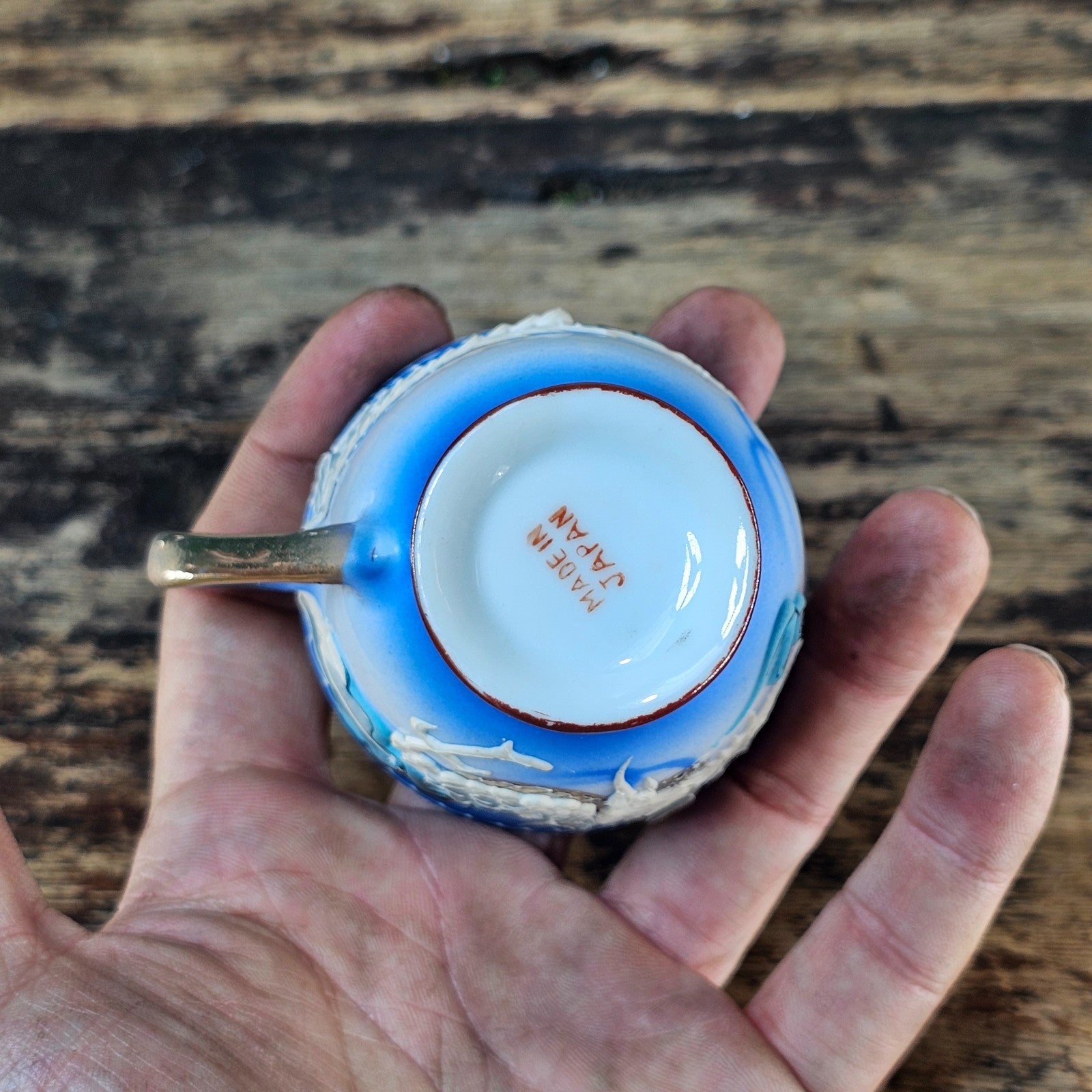Vintage Japanese Dragonware Demitasse Cup with Flaws