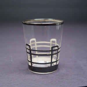 SIlver Rimmed Shot Glass H 2.3"