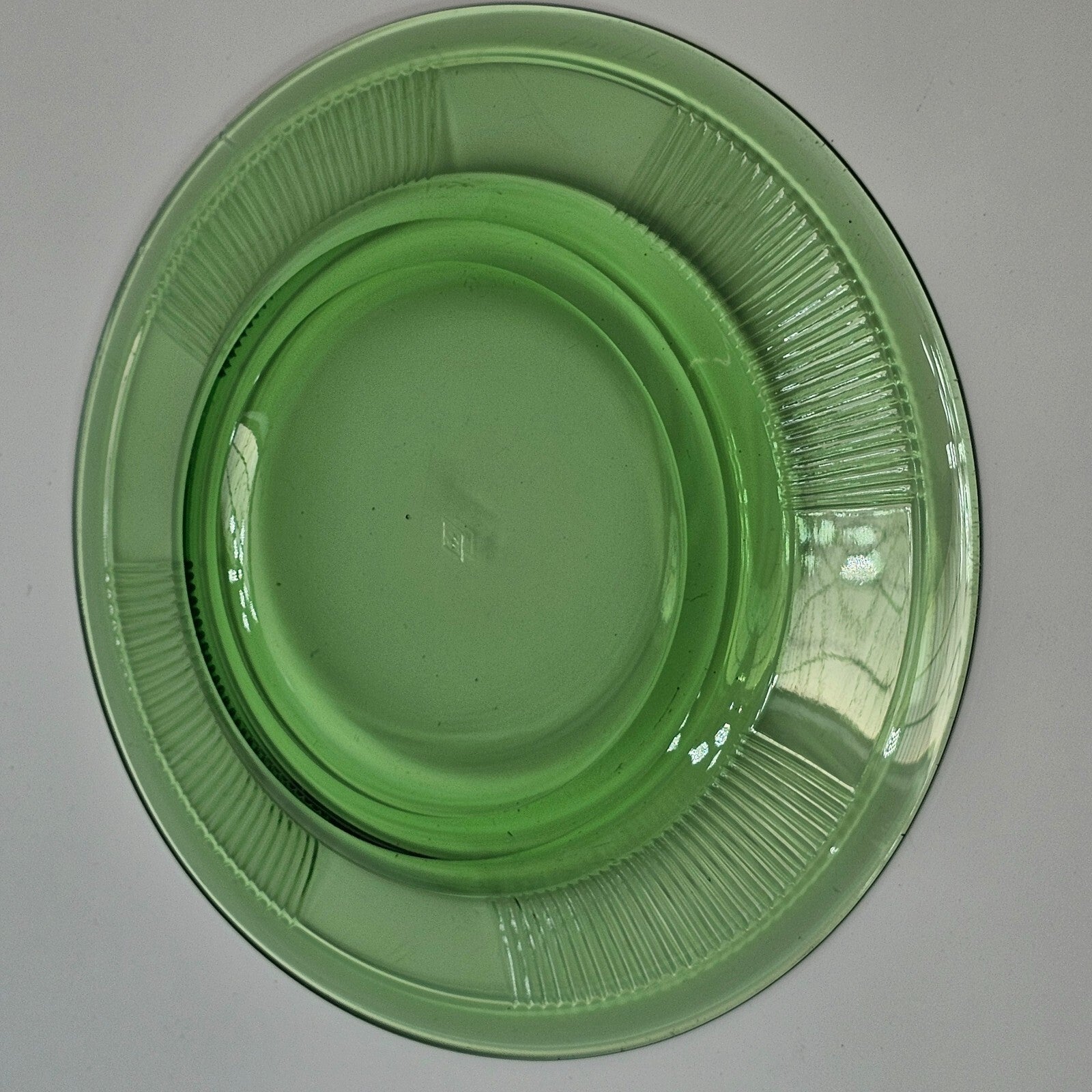 Heisey 7 1/8" Salad Plate Pleat and Panel Moongleam Green