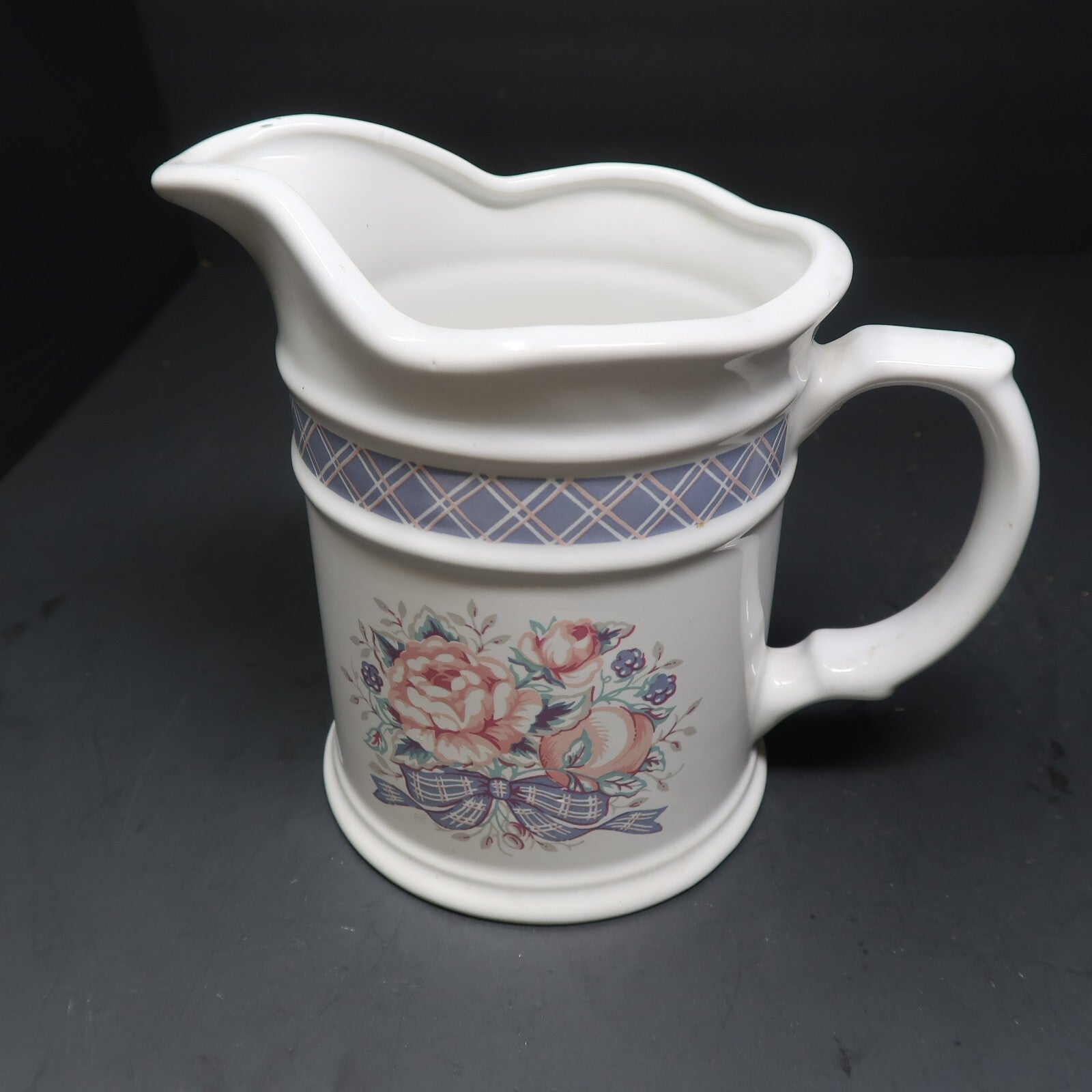 Ceramic Small Pitcher Rose Farmhouse 4.5" x 4.5" x H 6"