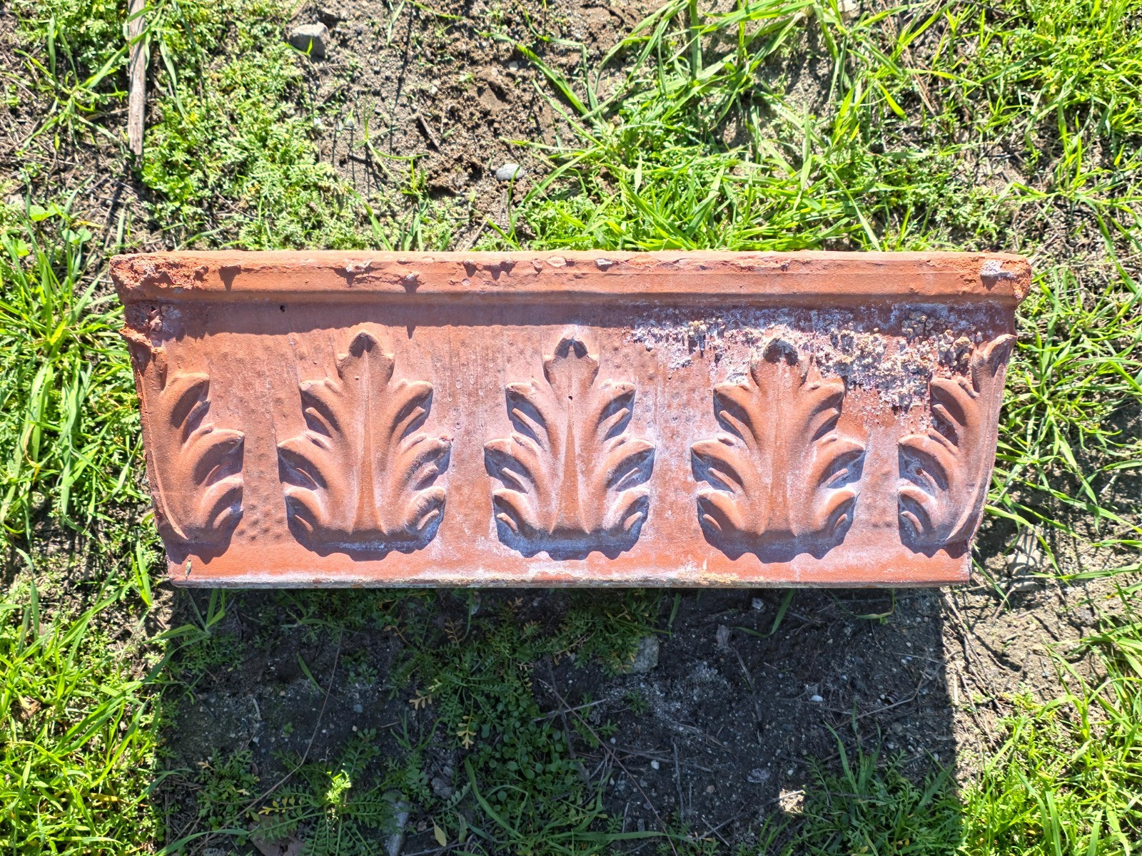 Vintage Italian Terracotta Planter – Weathered & Rustic – Marked 50 SILMA ITALY