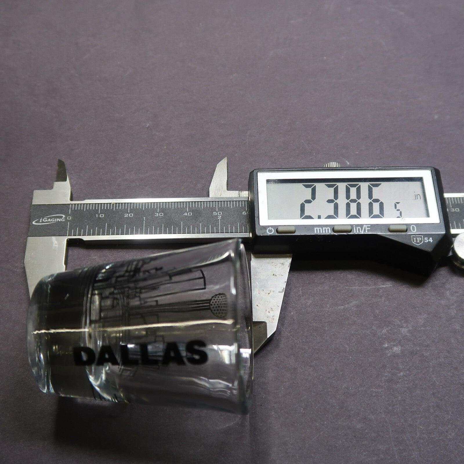 Dallas Texas Skyline Graphics Shot Glass H 2.4"