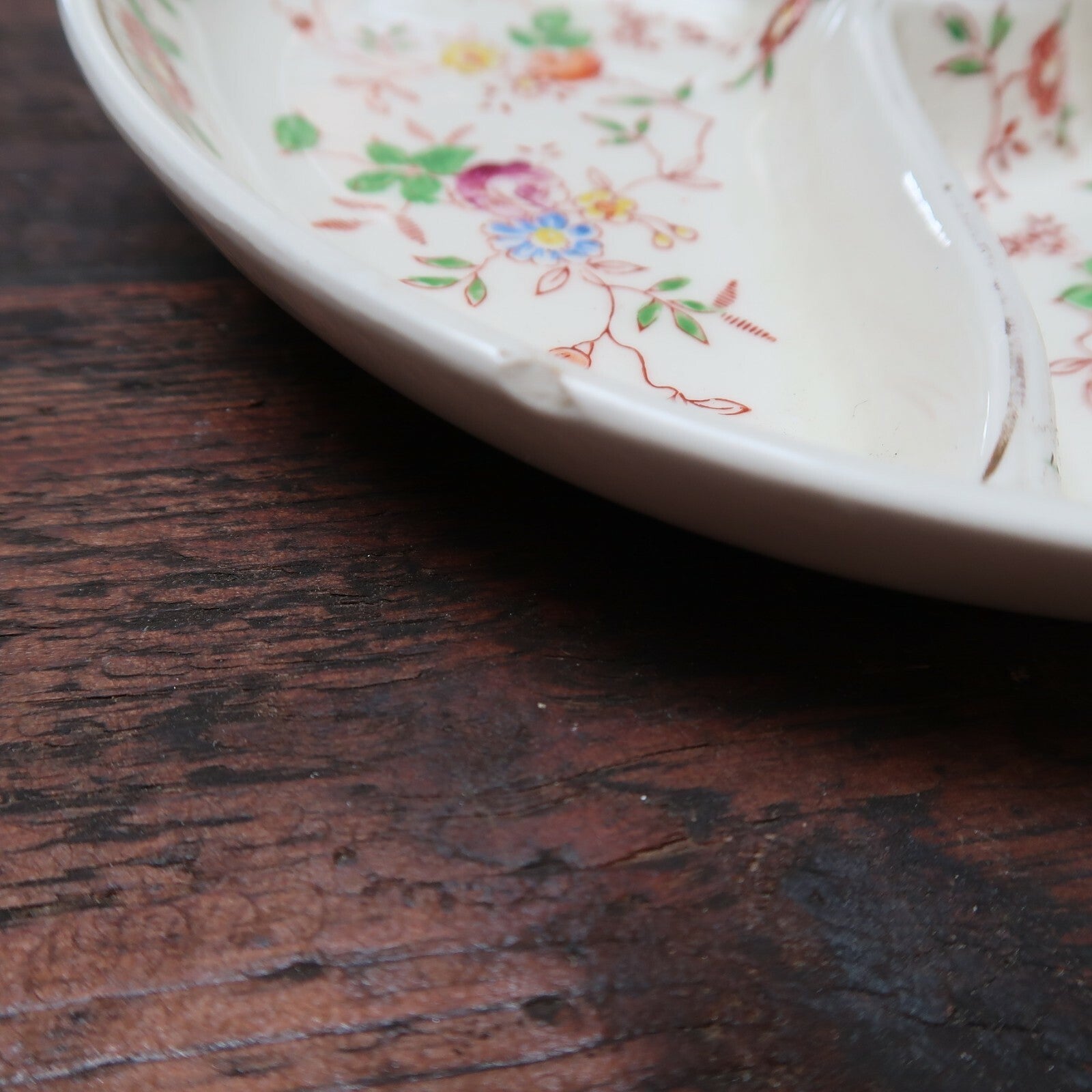 Set of 2 Hand Painted Floral Porcelain Plates Made in Japan