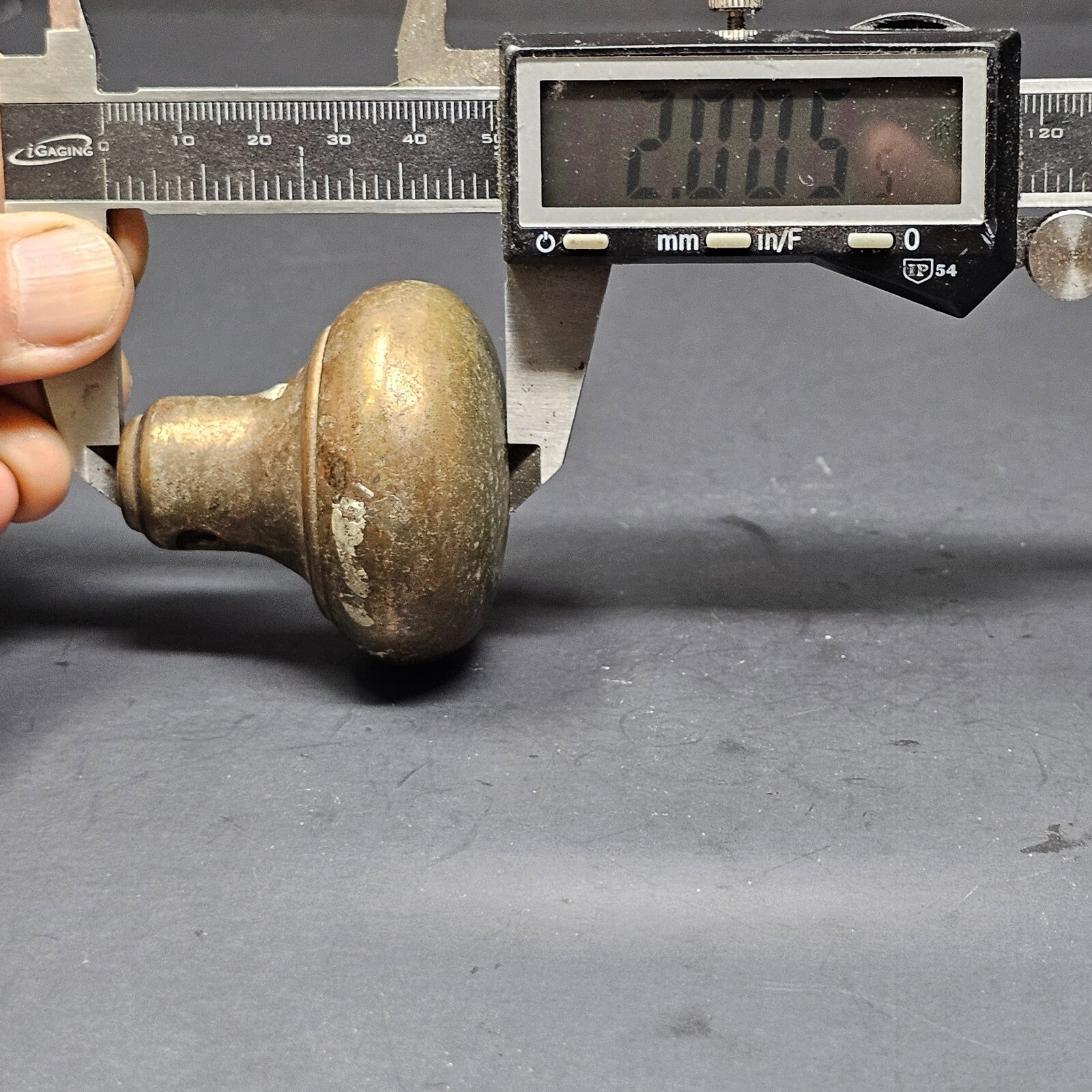 Vintage Single Door Knob Solid Brass