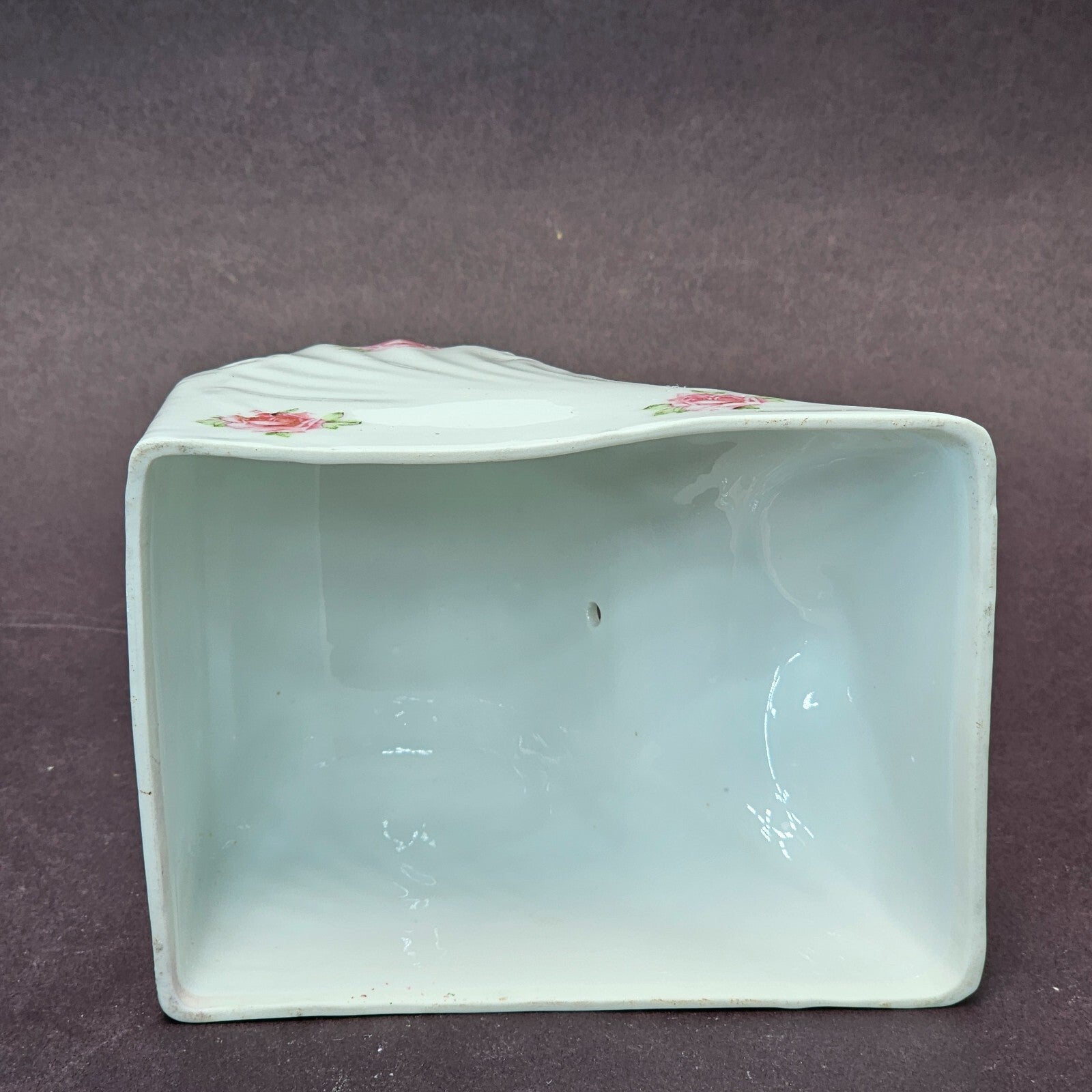 Porcelain Wedge Shaped Cheese Dish Cover (Cover Only)