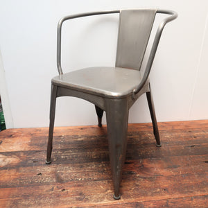 World Market Metal Jackson Tub Chair Polished Metal Patio Chair (B)