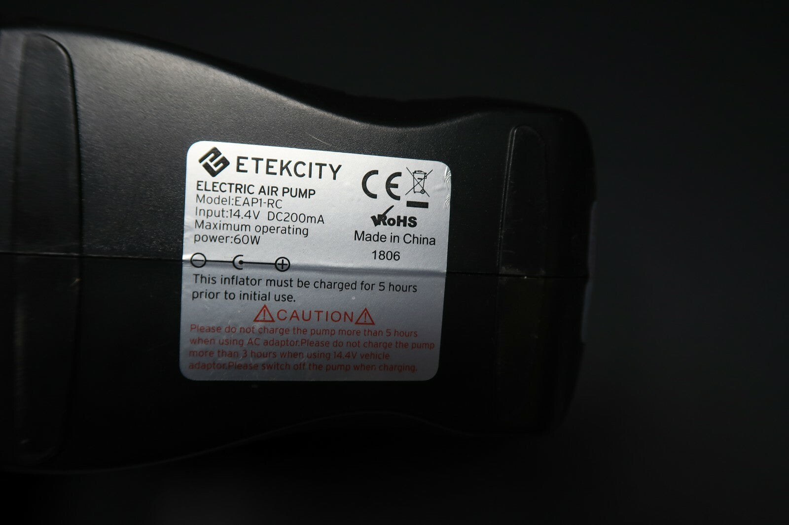 Etekcity Electric Rechargeable Air Pump EAP1-RC (Body Only No Accessories)