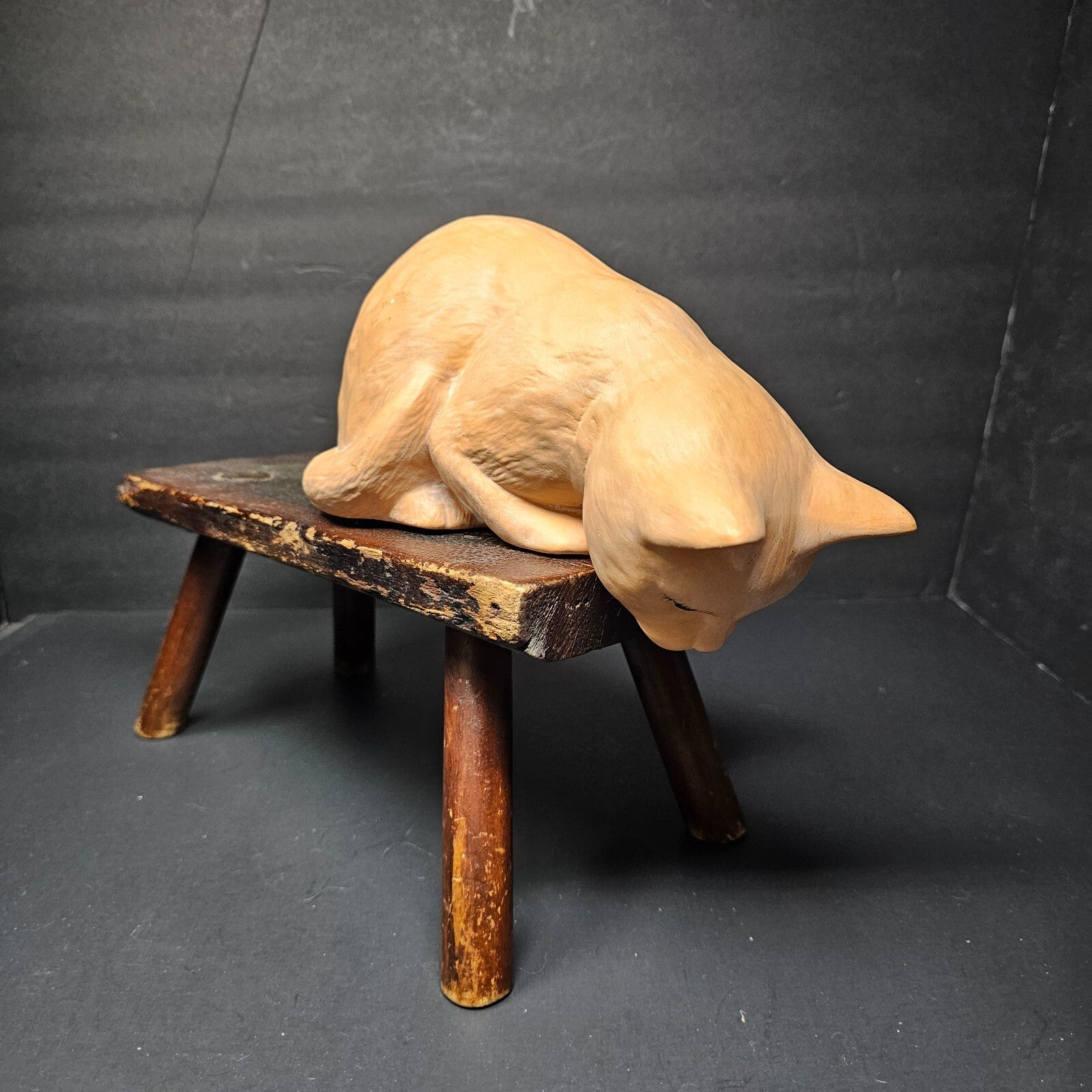 Porcelain Cat Kitty Figurine Vintage By Konopa Ceramics Oregon