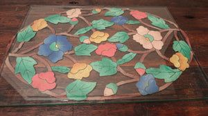 Vintage Flower Embroidery and Appliqué 20" x 14"