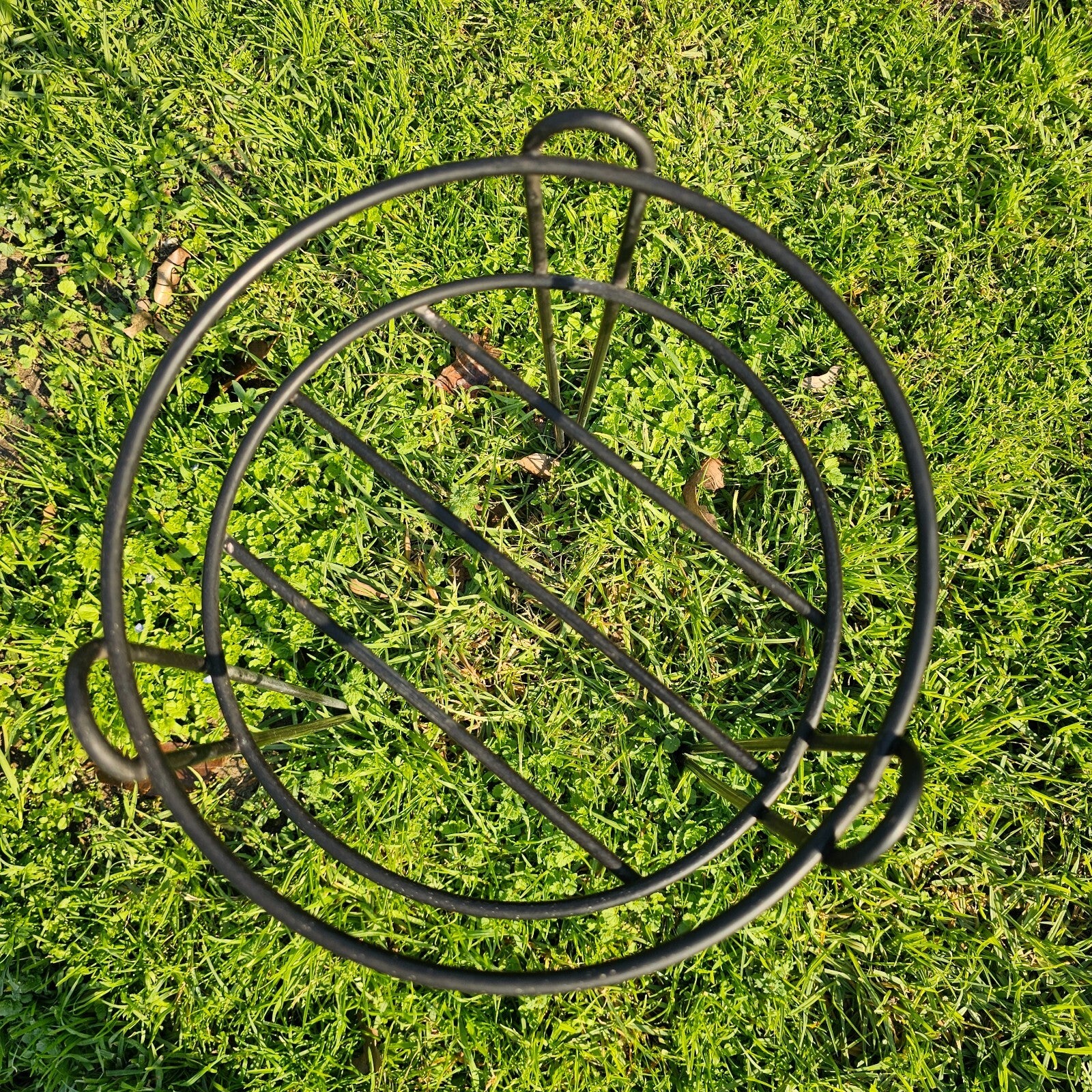 Black Metal Wire Plant Stand 21"H