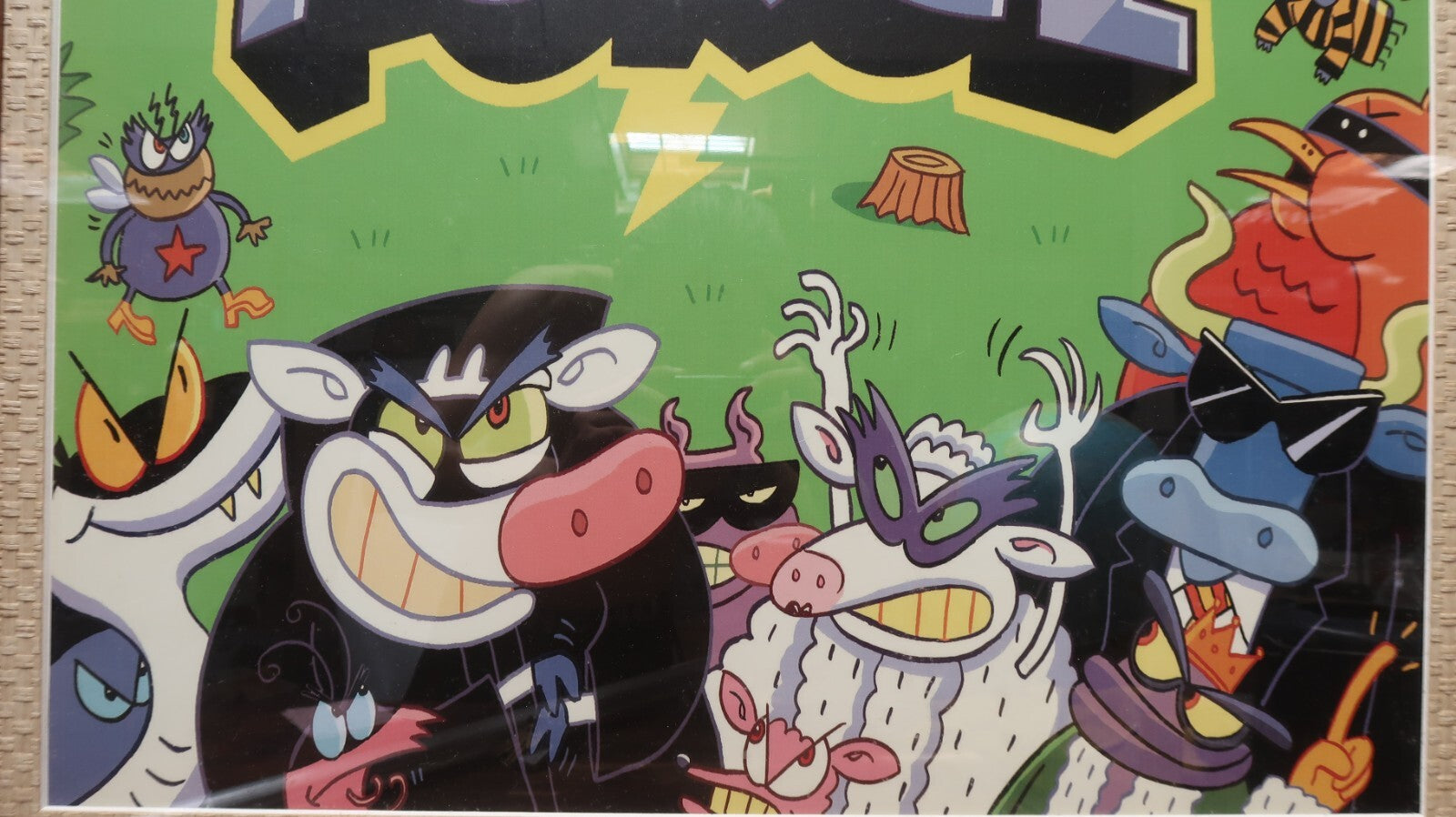 Farm Force 2005 Nickelodeon TV Animation Poster In Large Wood Frame 38" x 48"