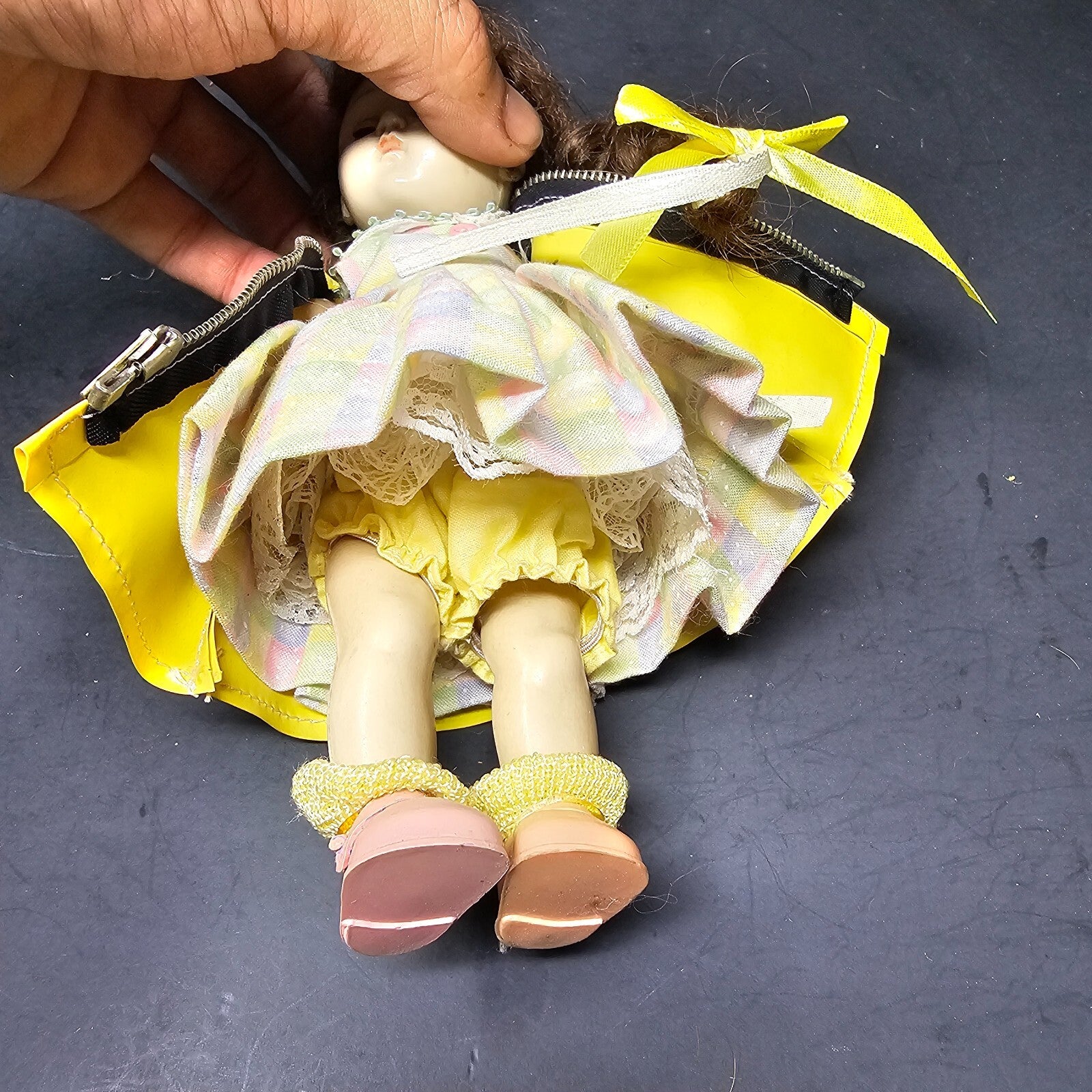 Vintage Vogue Ginny Doll 8" SLW Yellow Zipper Rain Coat
