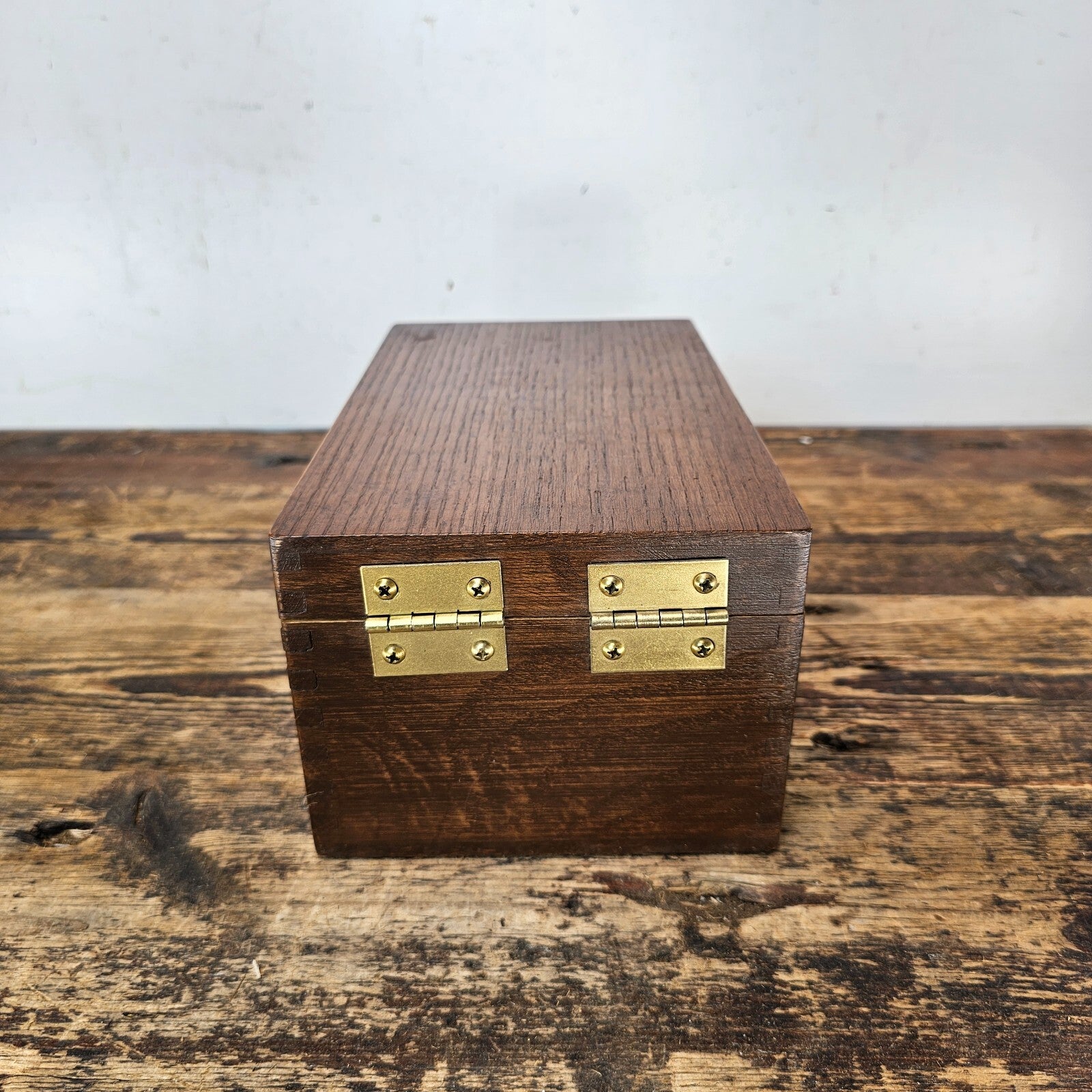 Vintage Wooden Index Card File Box - Goodwill Industries (1974-1992)
