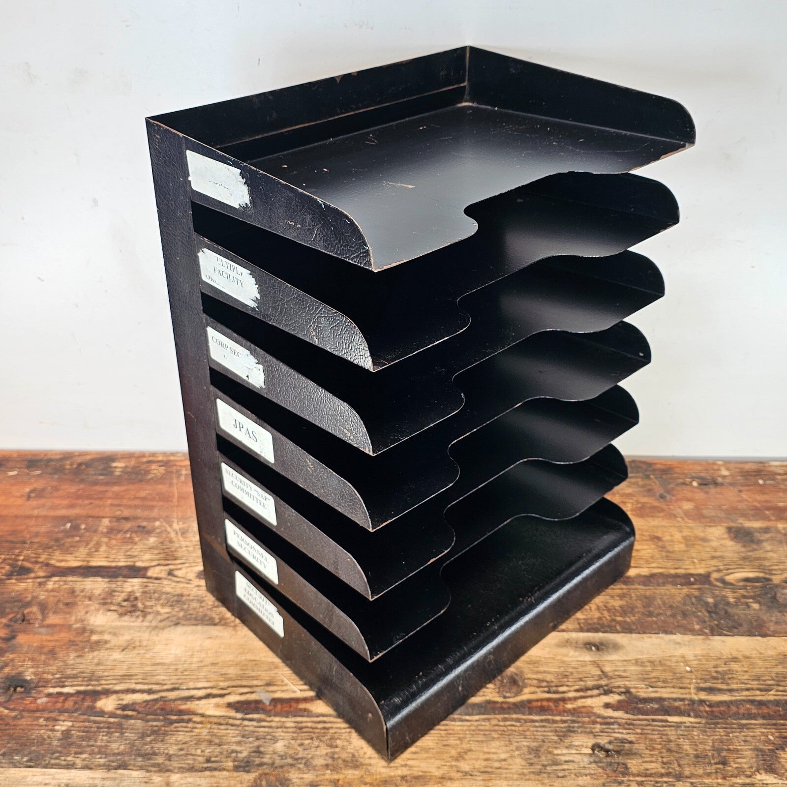 Vintage Buddy Products 7-Slot Desktop File Organizer