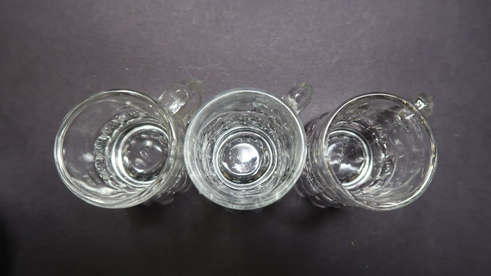 Set of 3 Fabulous Las Vegas NEVADA Shot Mug Glass Federal Glass Company H 1.85"