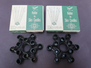 Set of 2 Vogue Slim Candles Snow Flake Design