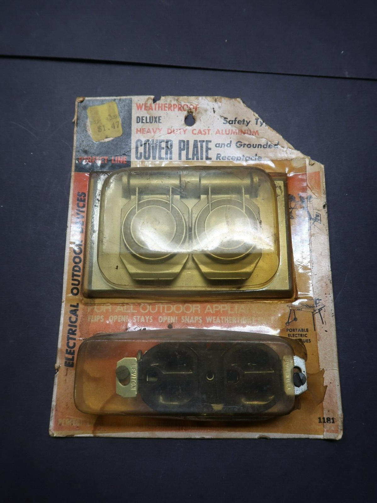 Perfect-Line # 1181  Weatherproof Cast Aluminum Cover Plate & Ground Receptacle