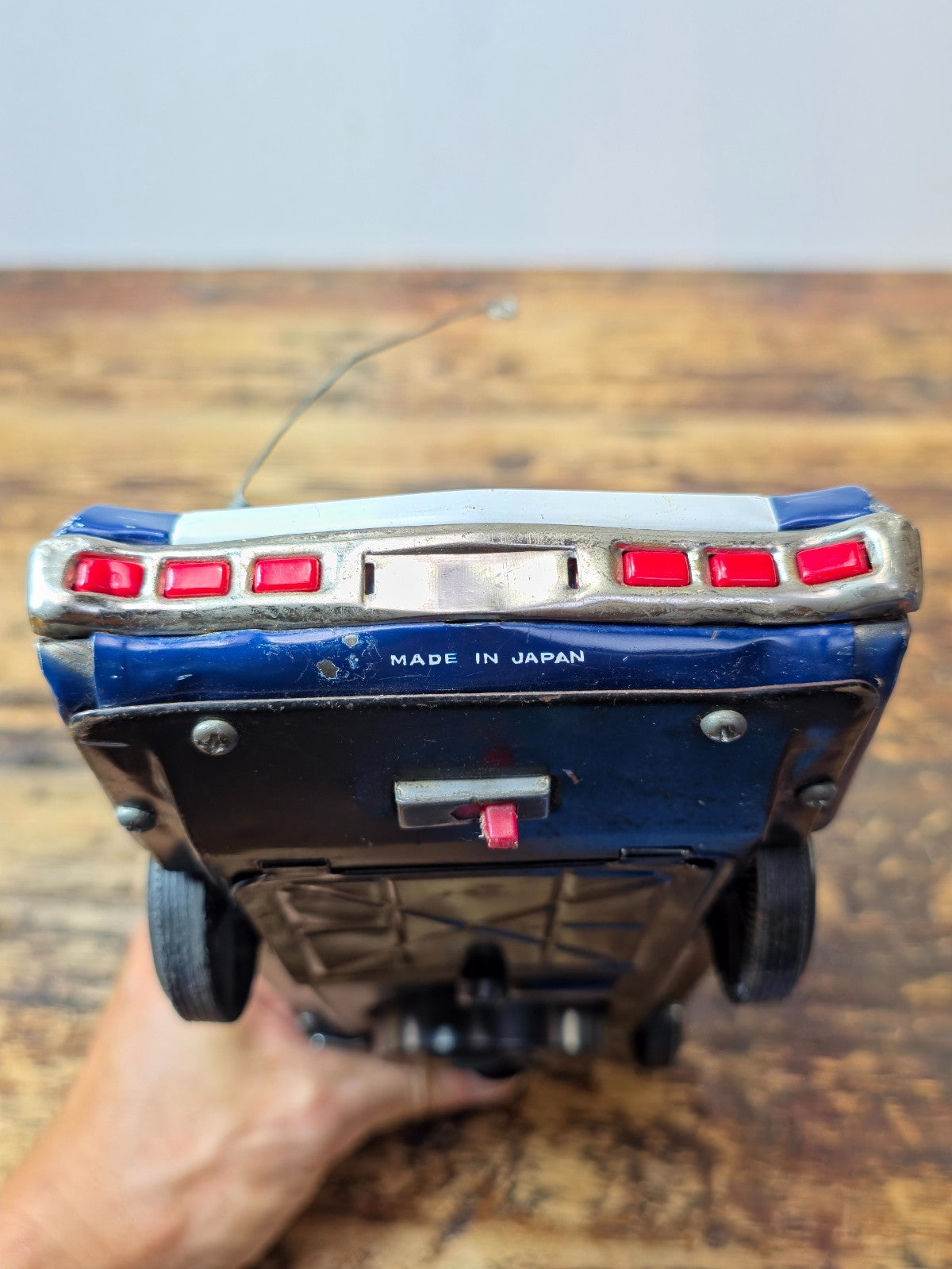 Vintage Tin Police Car Highway Patrol — Made in Japan, 1960s, Parts Only